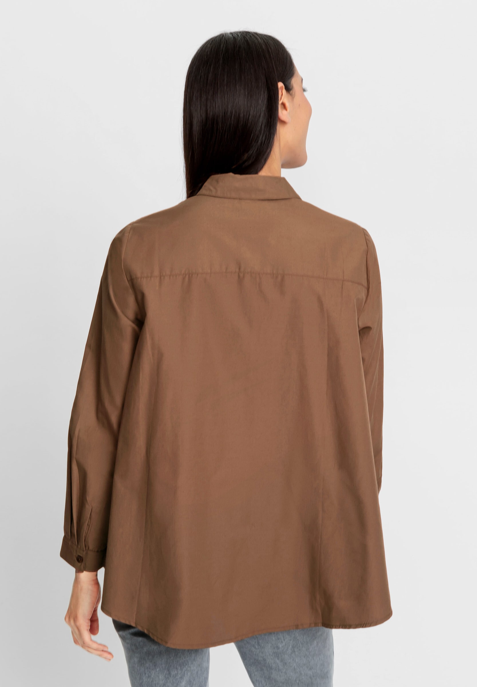 heine Hemdbluse »Longbluse Longbluse in weiter A-Linie«