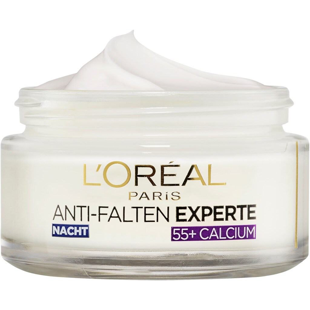 L'ORÉAL PARIS Nachtcreme »Anti-Falten-Expert Calcium 55+ Nachtpflege«, mit Calcium