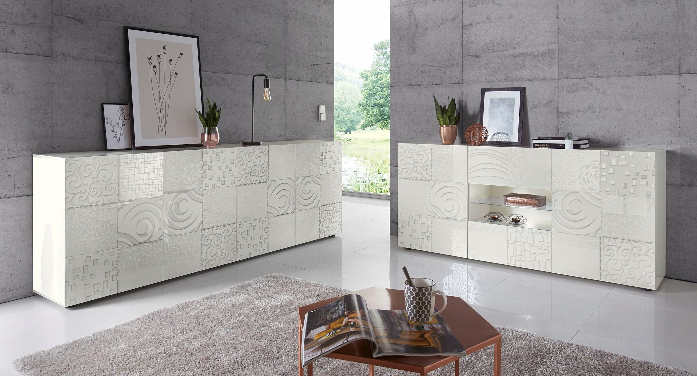 LC Sideboard »Miro«, Breite 241 cm mit dekorativem Siebdruck auf Rechnung  kaufen