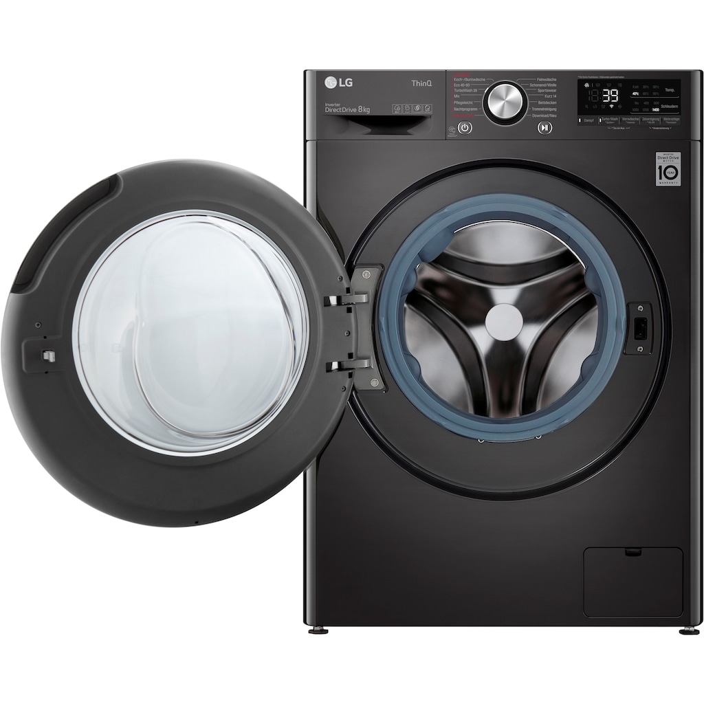LG Waschmaschine »F4WV708P2BA«, F4WV708P2BA, 8 kg, 1400 U/min, TurboWash® - Waschen in nur 39 Minuten