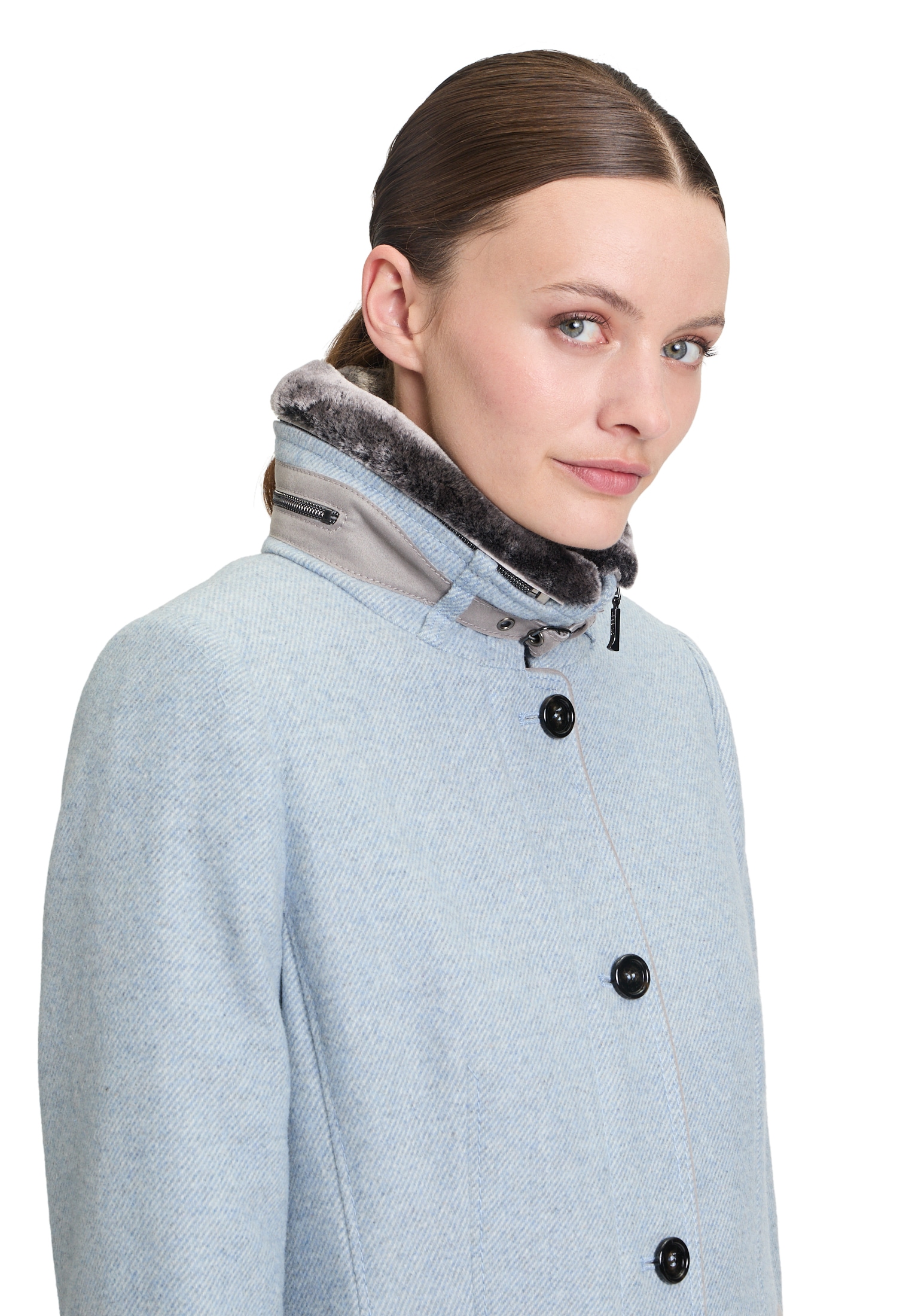 Gil Bret Wolljacke »Wollmantel mit Stehkragen«