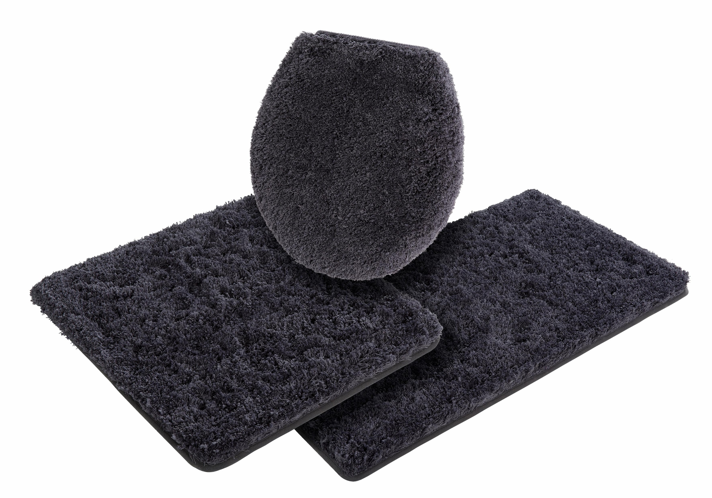 Möve Badematte »Superwuschel, Badvorleger, Badezimmer Teppich«, rutschhemmend beschichtet, strapazierfähig-schnell trocknend-fußbodenheizungsgeeignet, Mikrofaser-Badematte, Badteppich, rechteckig, rund & als 3-tlg. Set