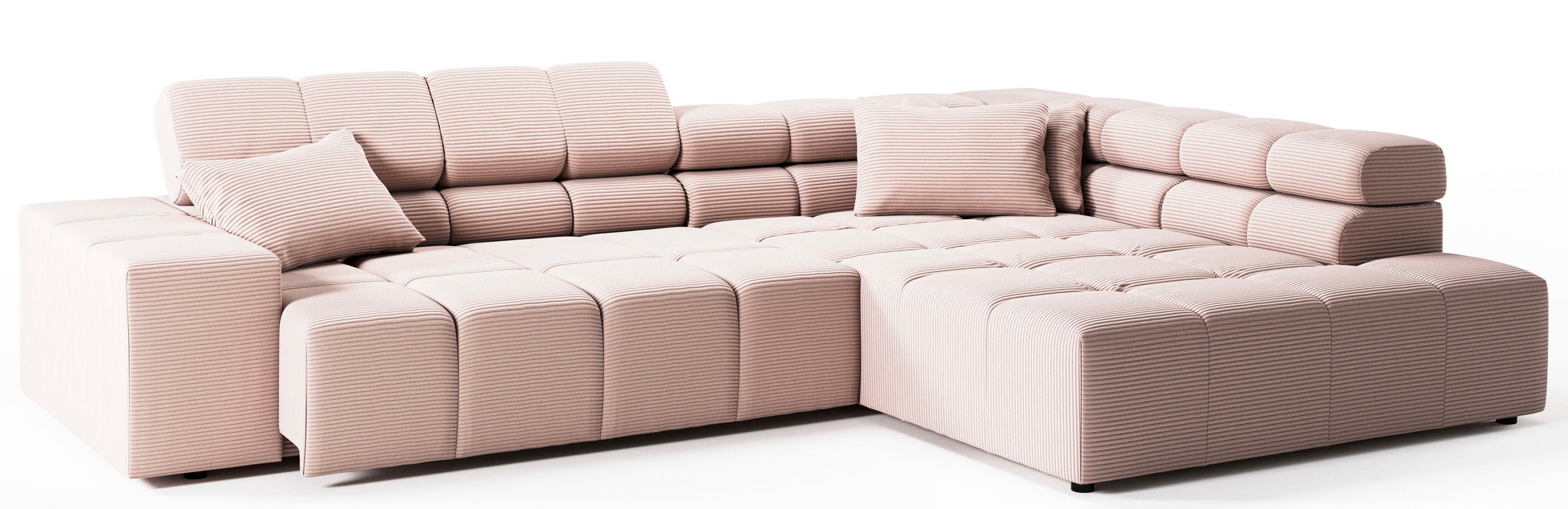 INOSIGN Ecksofa »Ancona incl. Kopfteilverstellung, Breite 319cm, L-Form«, wahlweise motorische Sitztiefenverstellung, auch in Cord + Easy Care