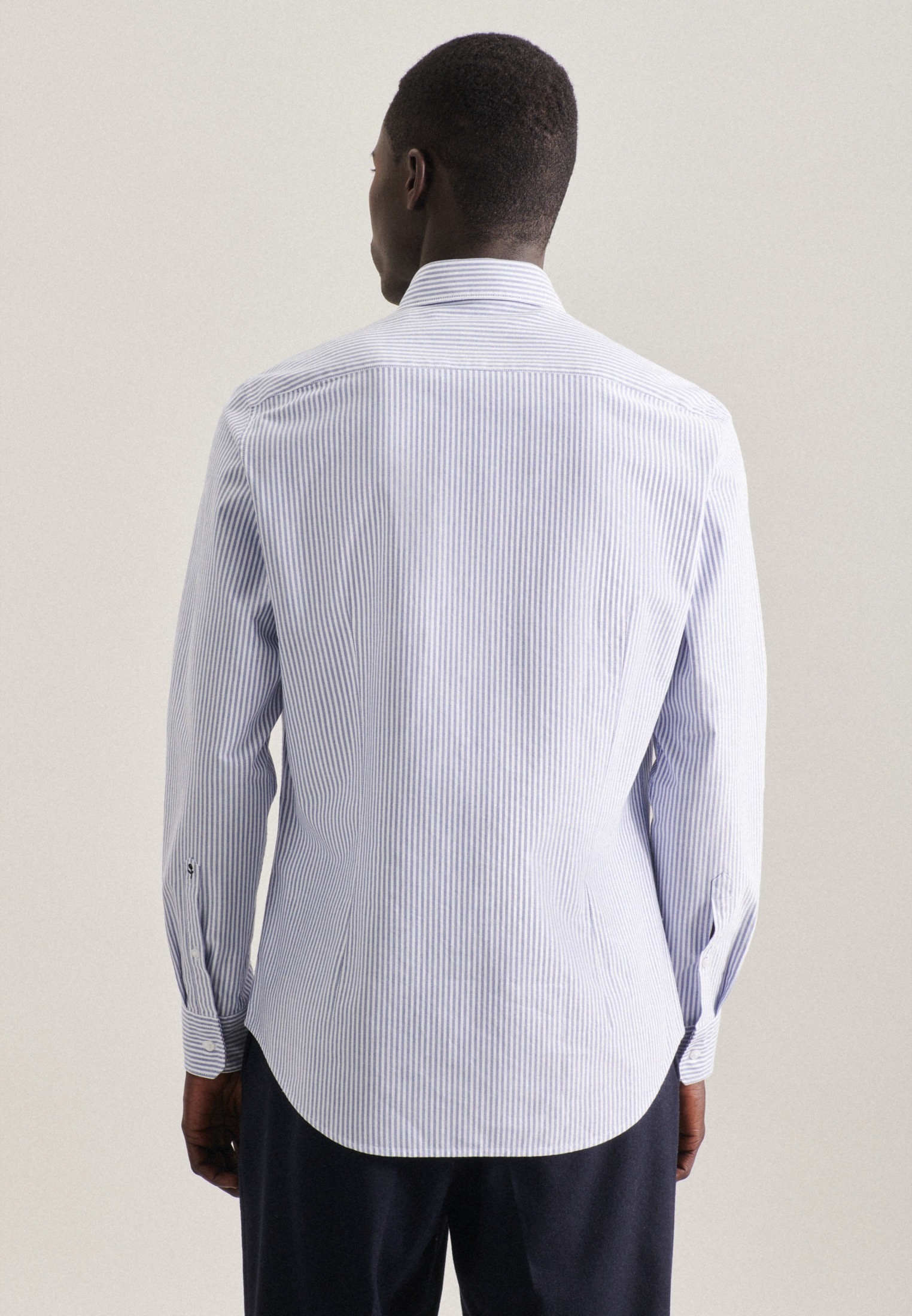 seidensticker Businesshemd »Shaped« Shaped Langarm Button-Down-Kragen Streifen