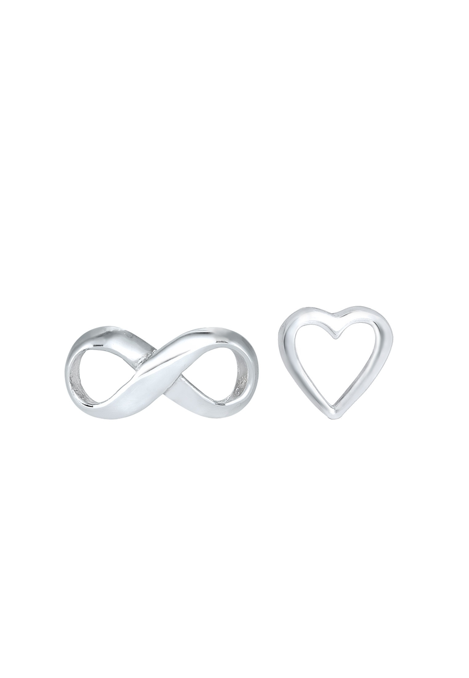 Elli Paar Ohrstecker »Ohrringe Stecker Herz Infinity Symbol Liebe 925 Sterling Silber«
