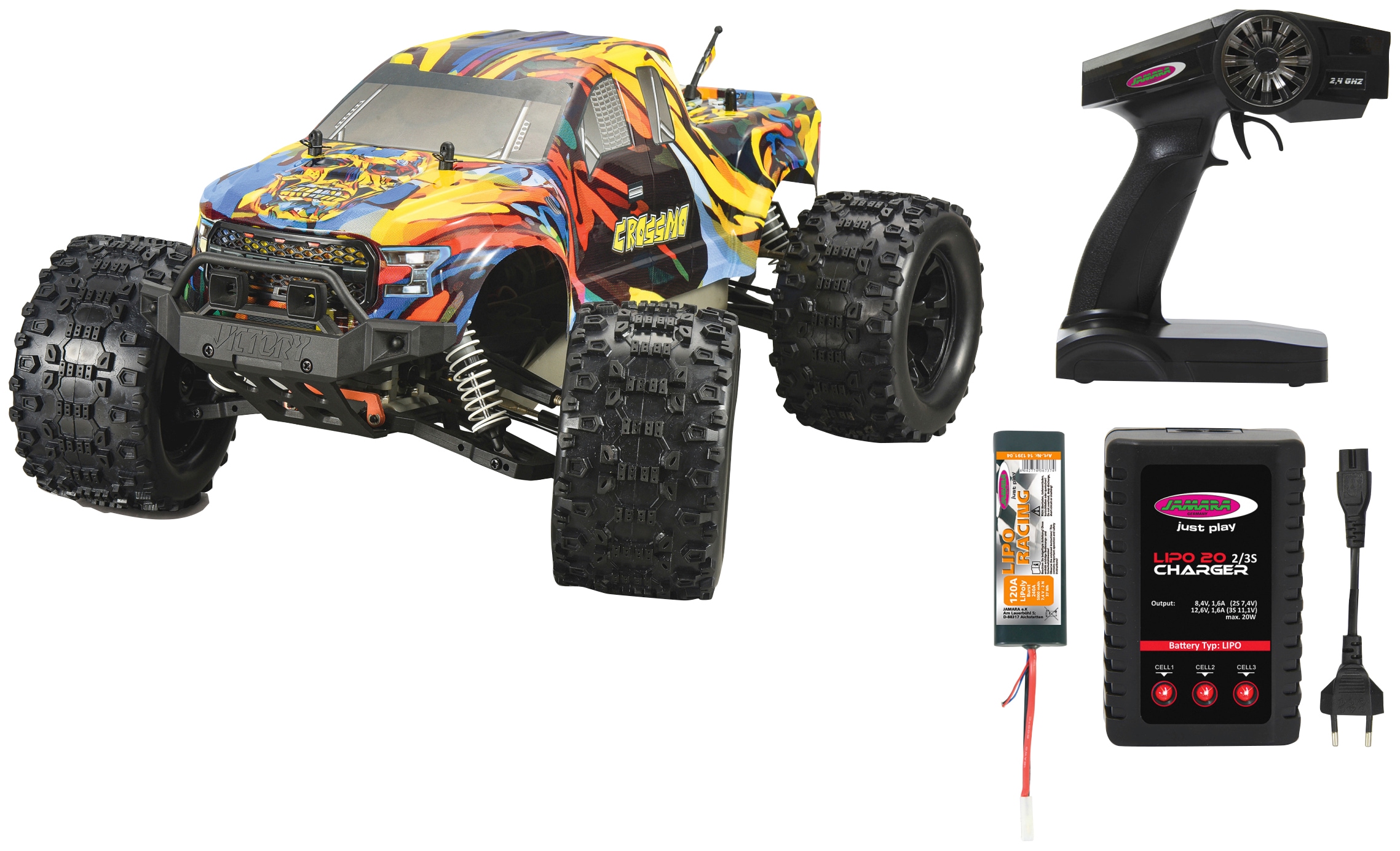 RC-Monstertruck »Crossmo Monstertruck 4WD«, 1:10, 2,4 GHz