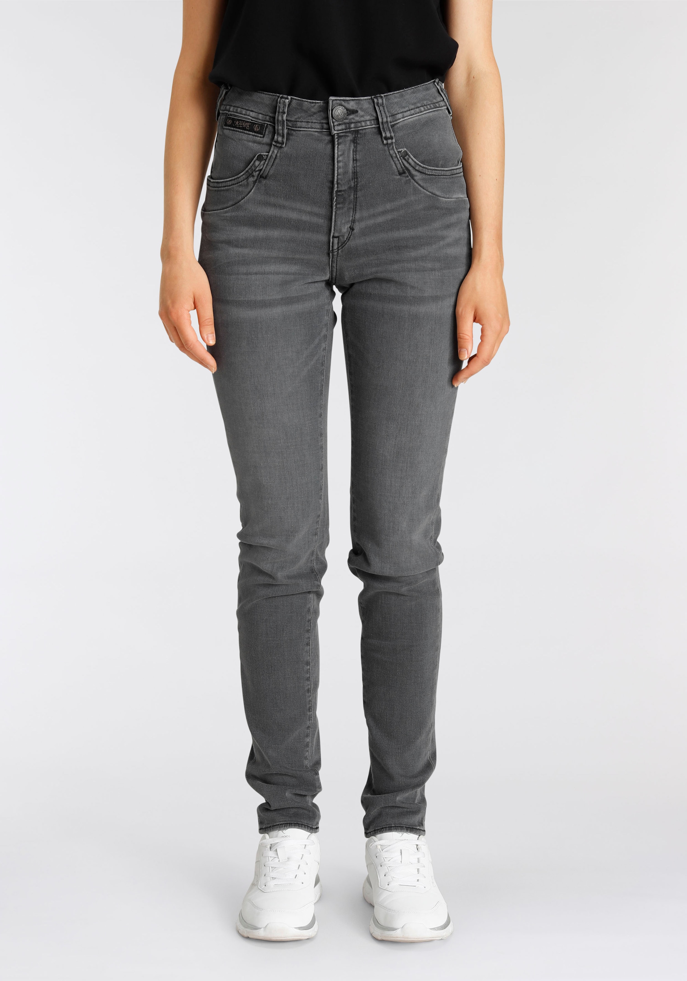 Herrlicher High-waist-Jeans »PIPER HI SLIM ORGANIC DENIM CASHMERE TOUCH«, umweltfreundlich dank Kitotex Technologie