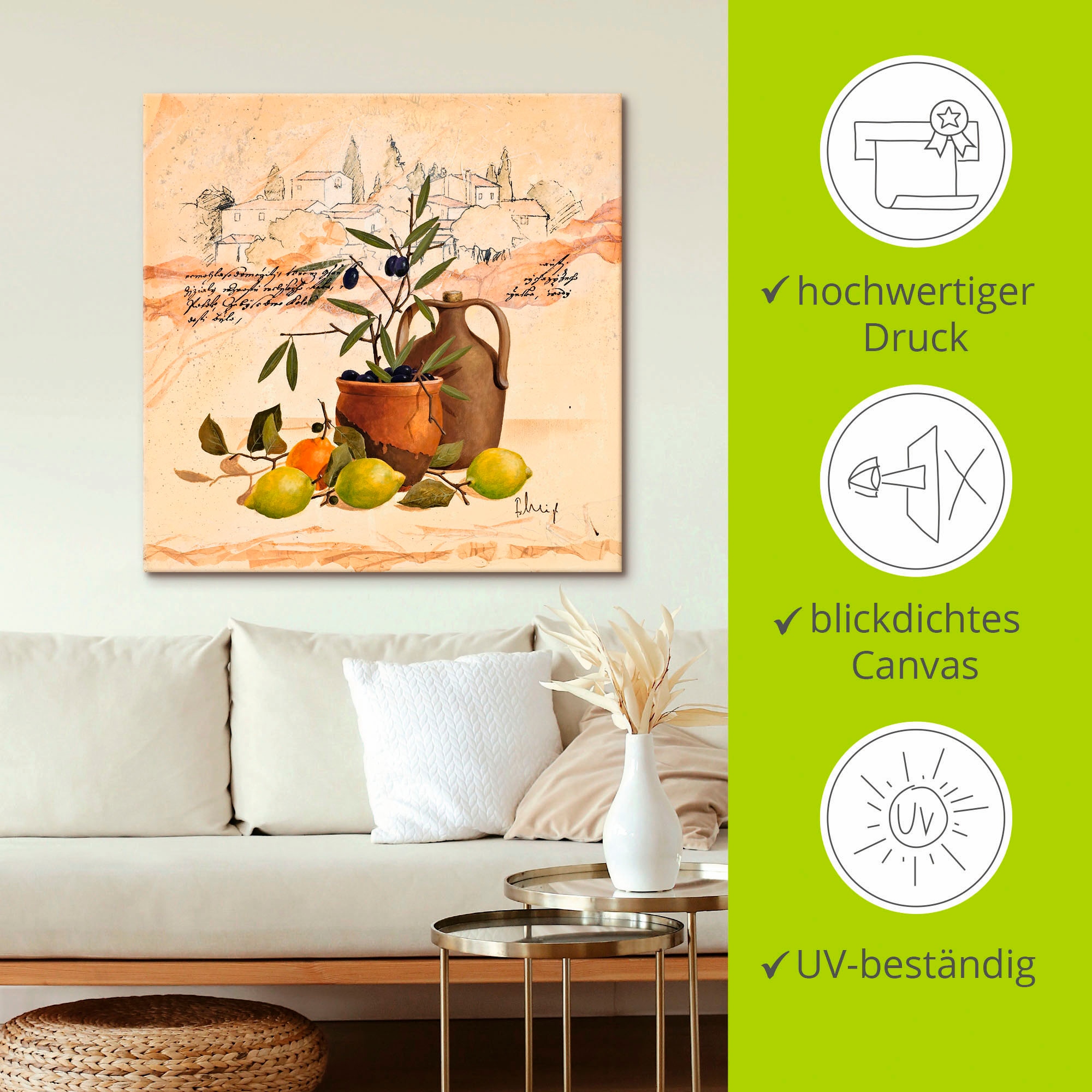 Artland Leinwandbild »Lavendel Impressionen« Arrangements 1 Stk. tlg. auf Holzrahmen gespannt