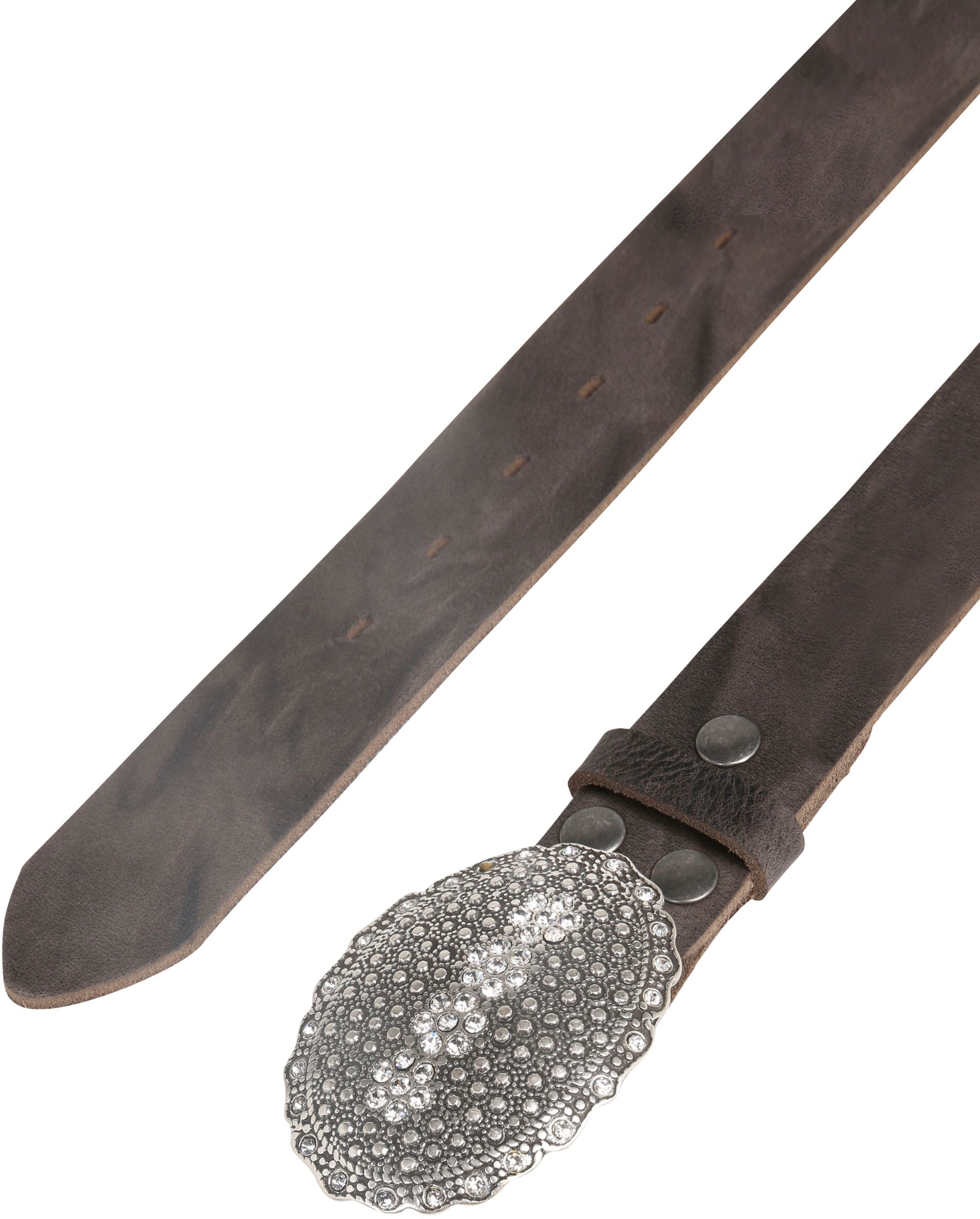 Rettungsring Gürtel Ledergürtel ziselierte Koppelschließe mit Glitzersteinen besetzt