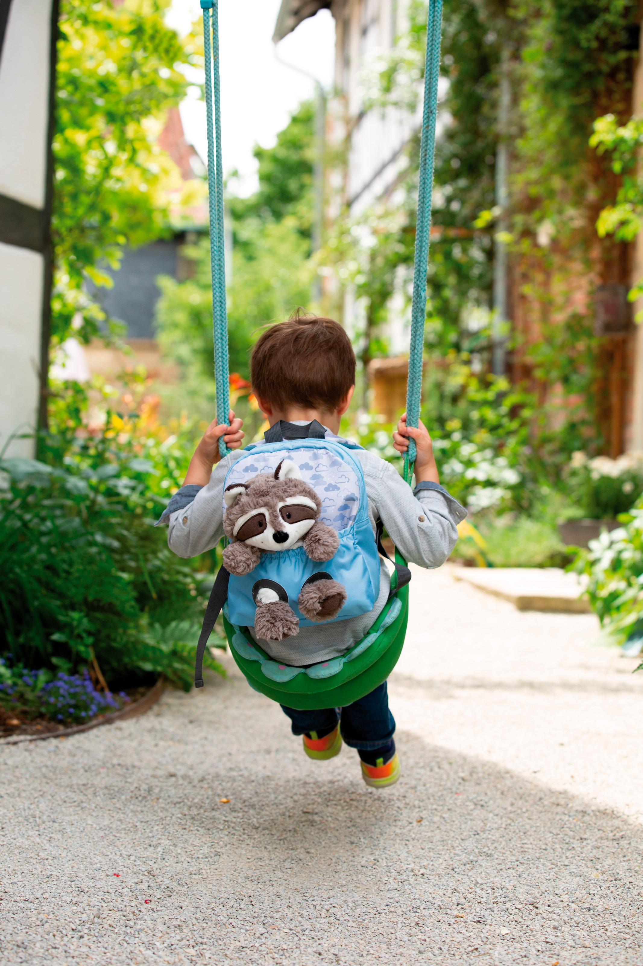 Nici Kinderrucksack »Travel Friends, Rucksack mit Plüsch Waschbär, 25 cm«