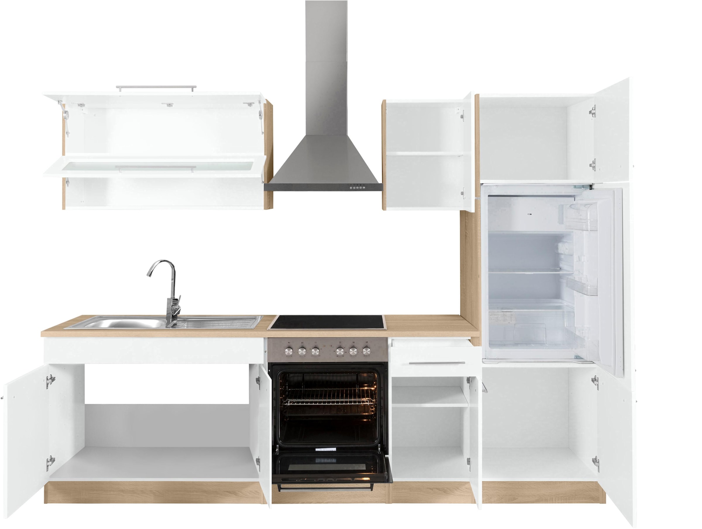 KOCHSTATION Küchenzeile »KS-Eton«, mit E-Geräten, Breite 270 cm