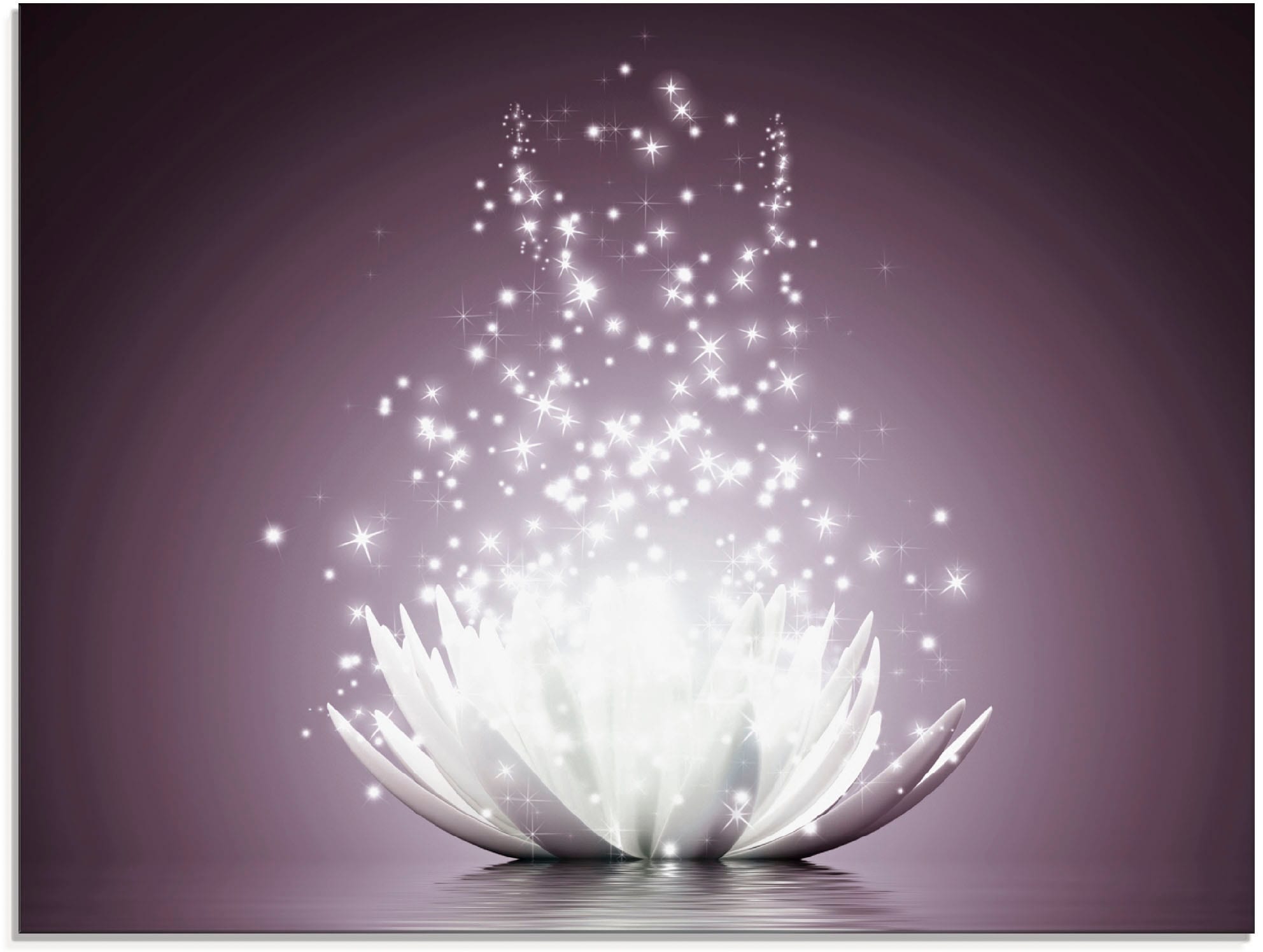Artland Glasbild »Magie der Lotus-Blume«, Blumen, (1 St.), in verschiedenen Größen