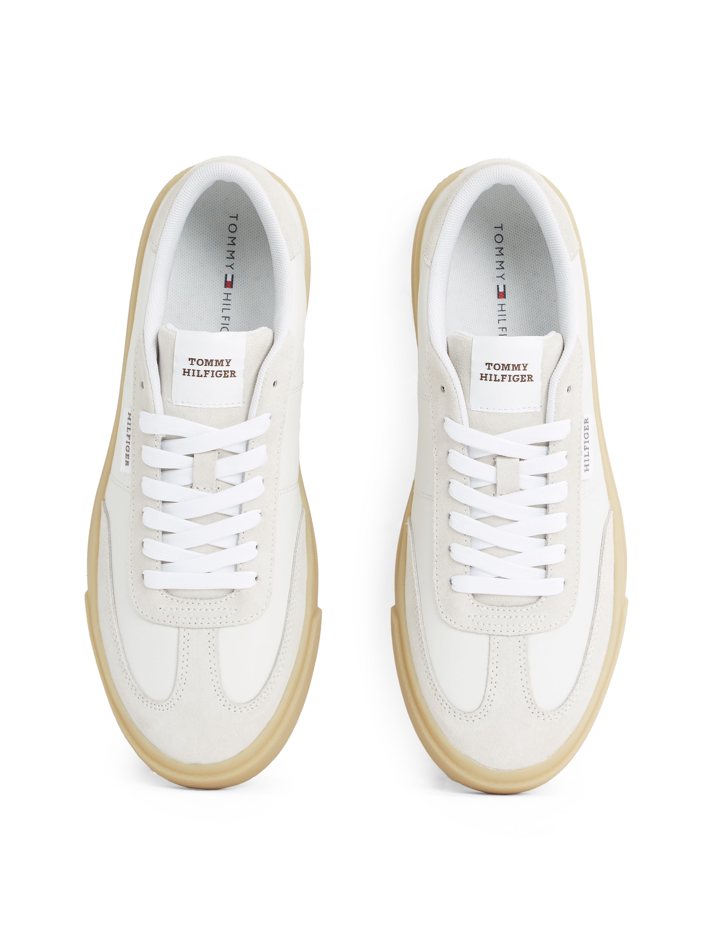 Tommy Hilfiger Sneaker »TH CUPSET SUMMER LTH«, Freizeitschuh, Halbschuh, Schnürschuh mit seitlichem Label