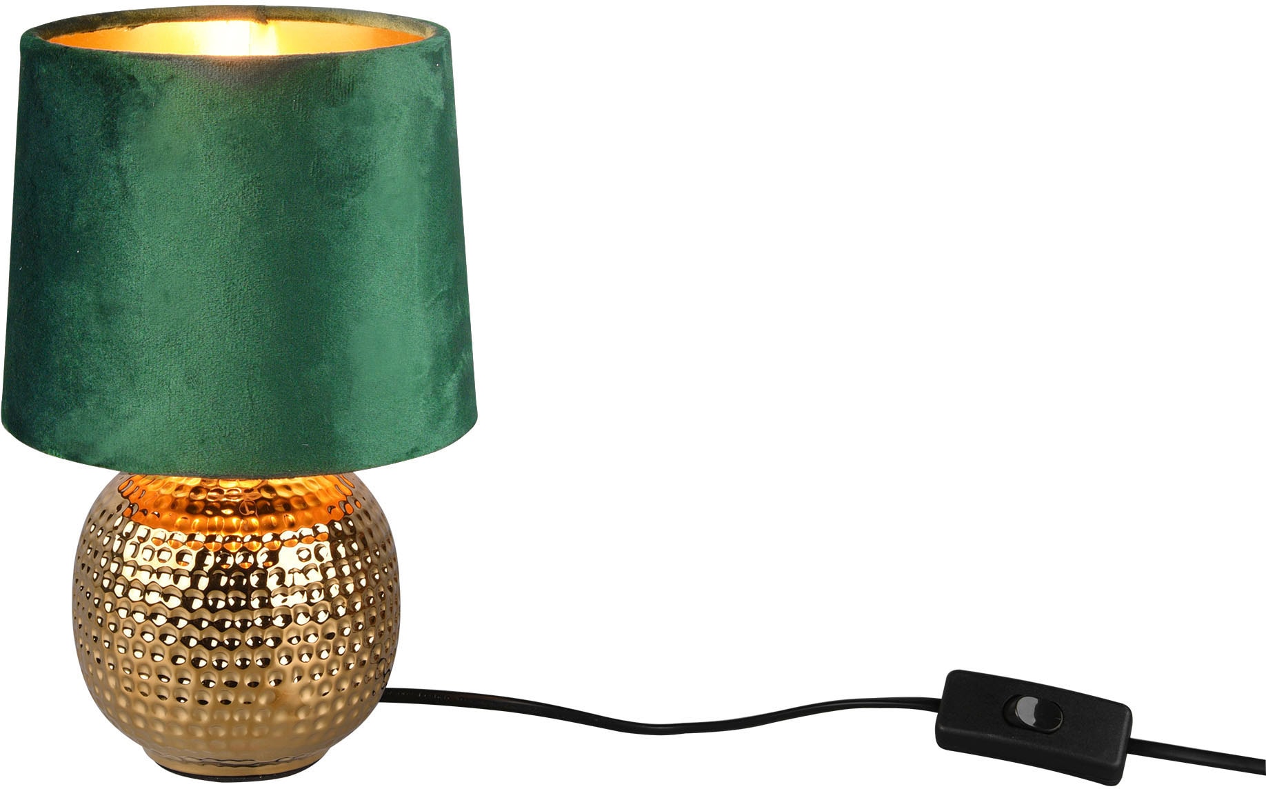 flammig-flammig, Fuß 3 | Keramik online »Sophia«, 1 TRIO Garantie Samtschirm kaufen Nachttischlampe, mit Jahren Leuchten mit Schreibtischlampe XXL