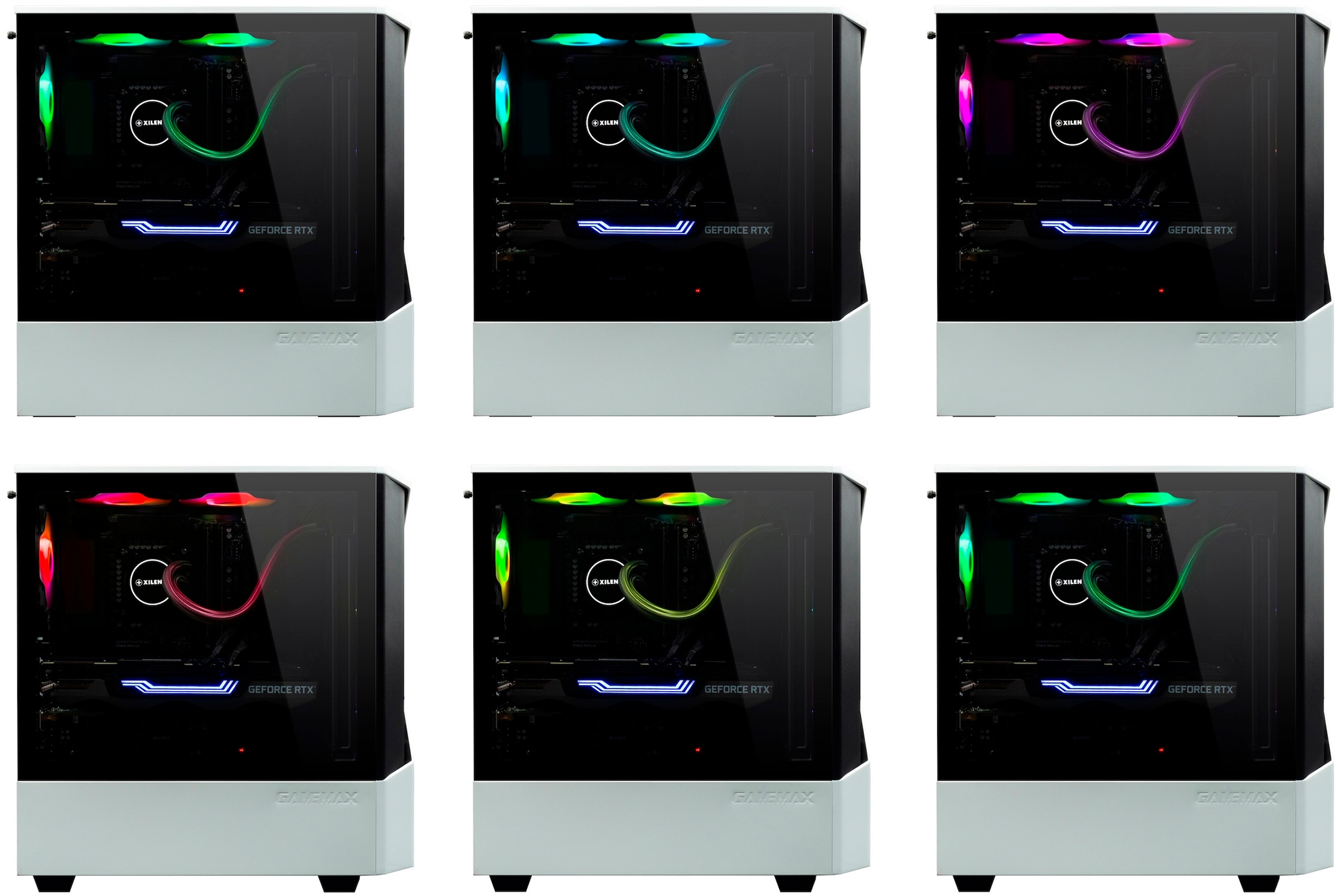 GAMEMAX Gaming-PC-Komplettsystem »MegaDeal Horizon 2840 AMD Ryzen 7 9700X 32GB DDR5 1TB SSD RTX 5070« 34 ″ AMD Ryzen 7 GeForce RTX? 5070 32 GB RAM 1.000 GB SSD Windows 11, DDR5 RAM + MSI MAG 342CQR E2 Curved Monitor 86cm (34")