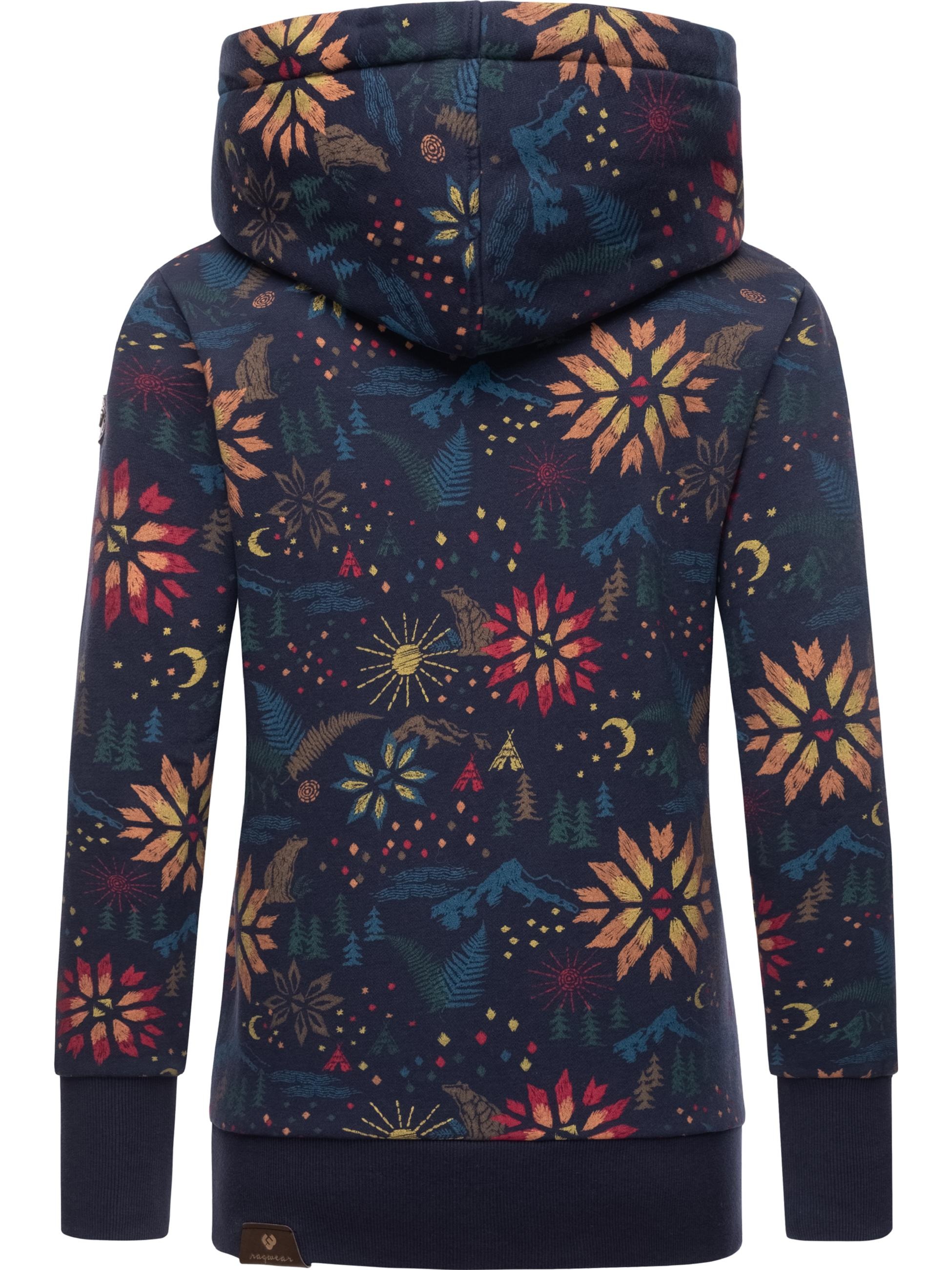 Ragwear Hoodie »Kapuzenpullover Gripy B Print«, Gemusterter Hoodie mit hohem Kragen