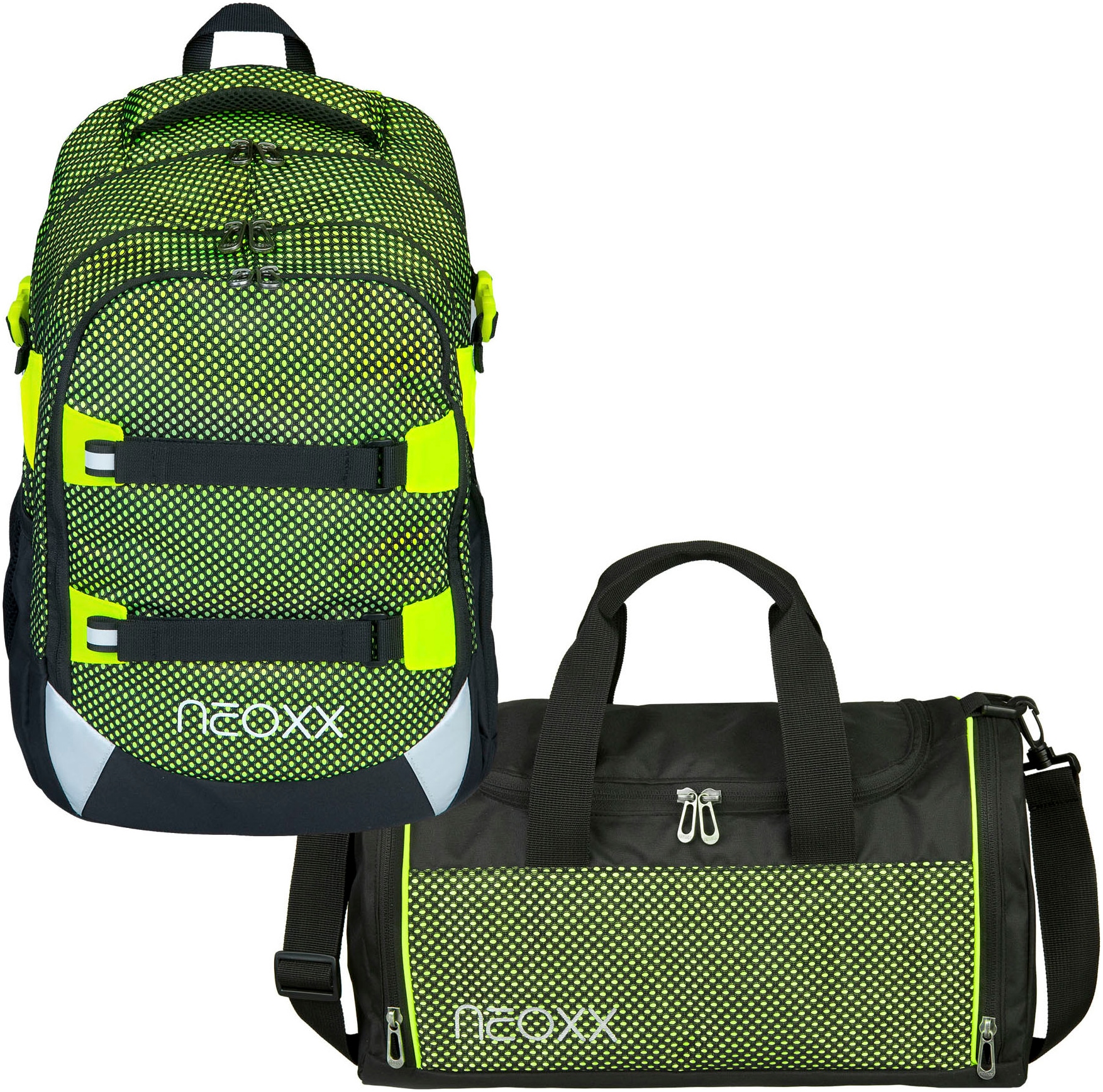 neoxx Schulrucksack »All about Neon Rucksack & Sporttasche«, Reflektorflächen, aus...