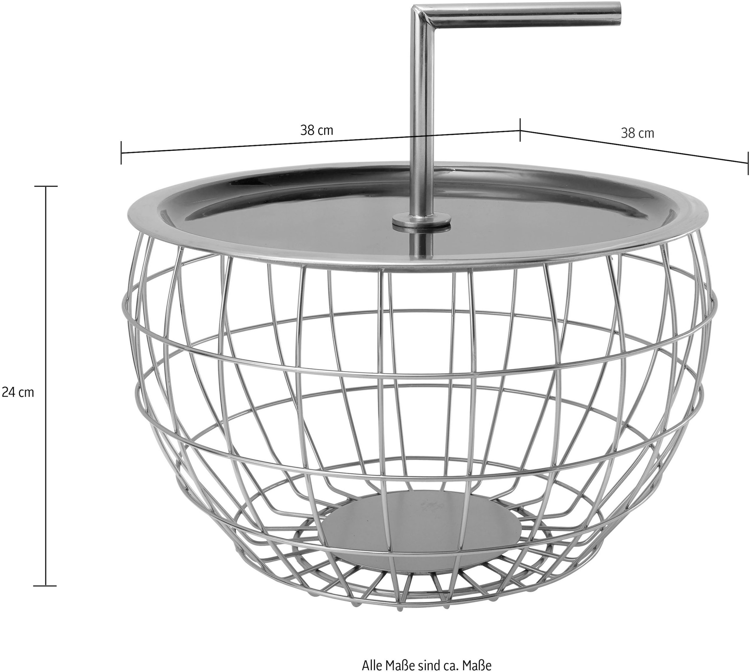 Kayoom Beistelltisch »Art Deco 500, Abstelltisch aus Metall,funktional und stabil« 1 Stk. tlg. Dekorativ, mit abnehmbarem Griff ( 13 cm ), Stauraumfunktion
