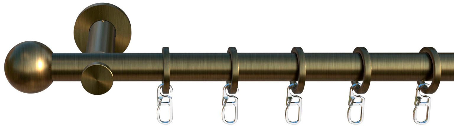 indeko Gardinenstange »Formentor« Ø 16 mm 1 läufig-läufig Fixmaß Komplett-Set inkl. Ringen und Montagematerial