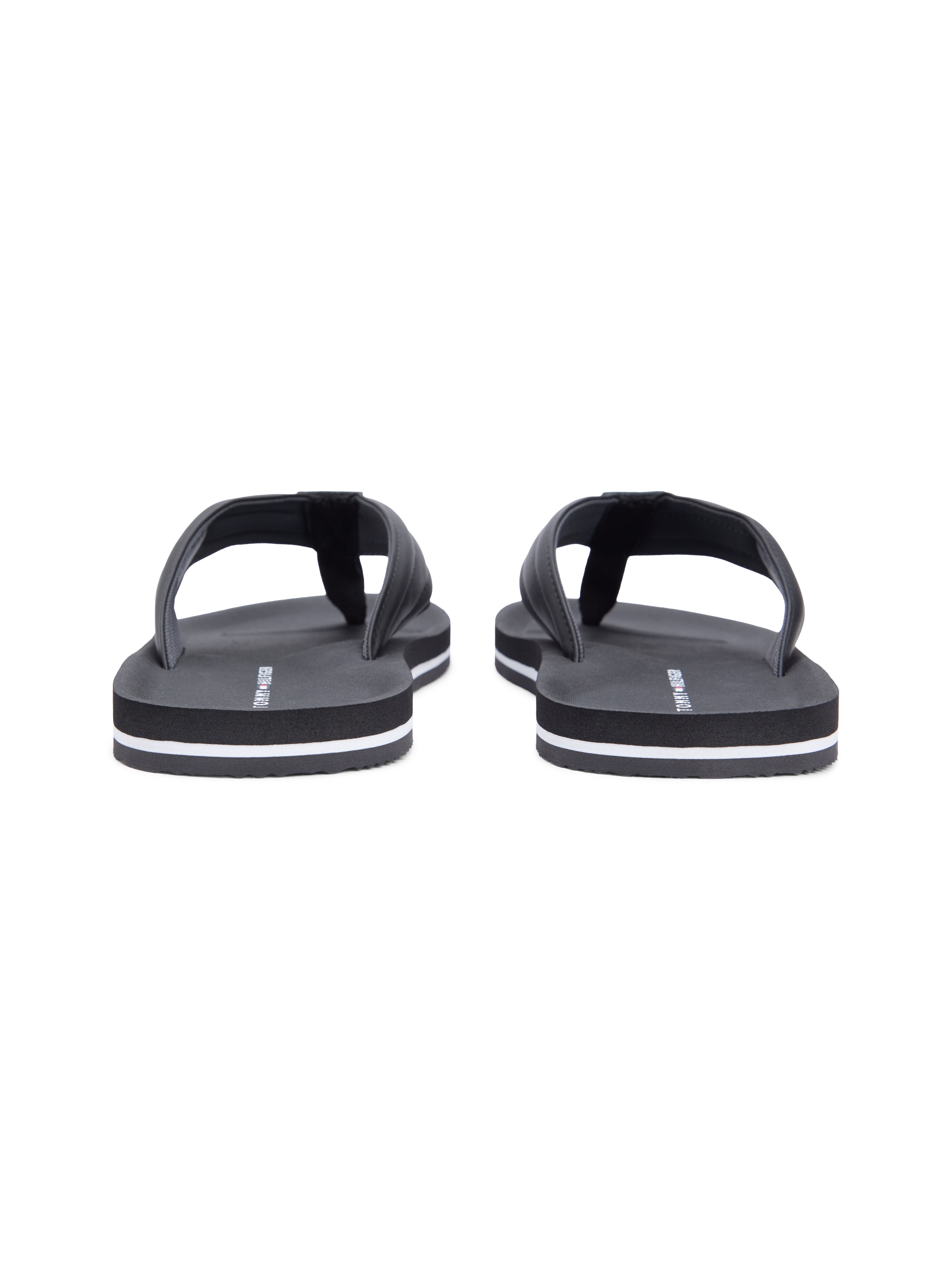 Tommy Hilfiger Zehentrenner »HILFIGER PADDED BEACH SANDAL«  Sommerschuh, Flats, Strandschuh mit Ziersteppung