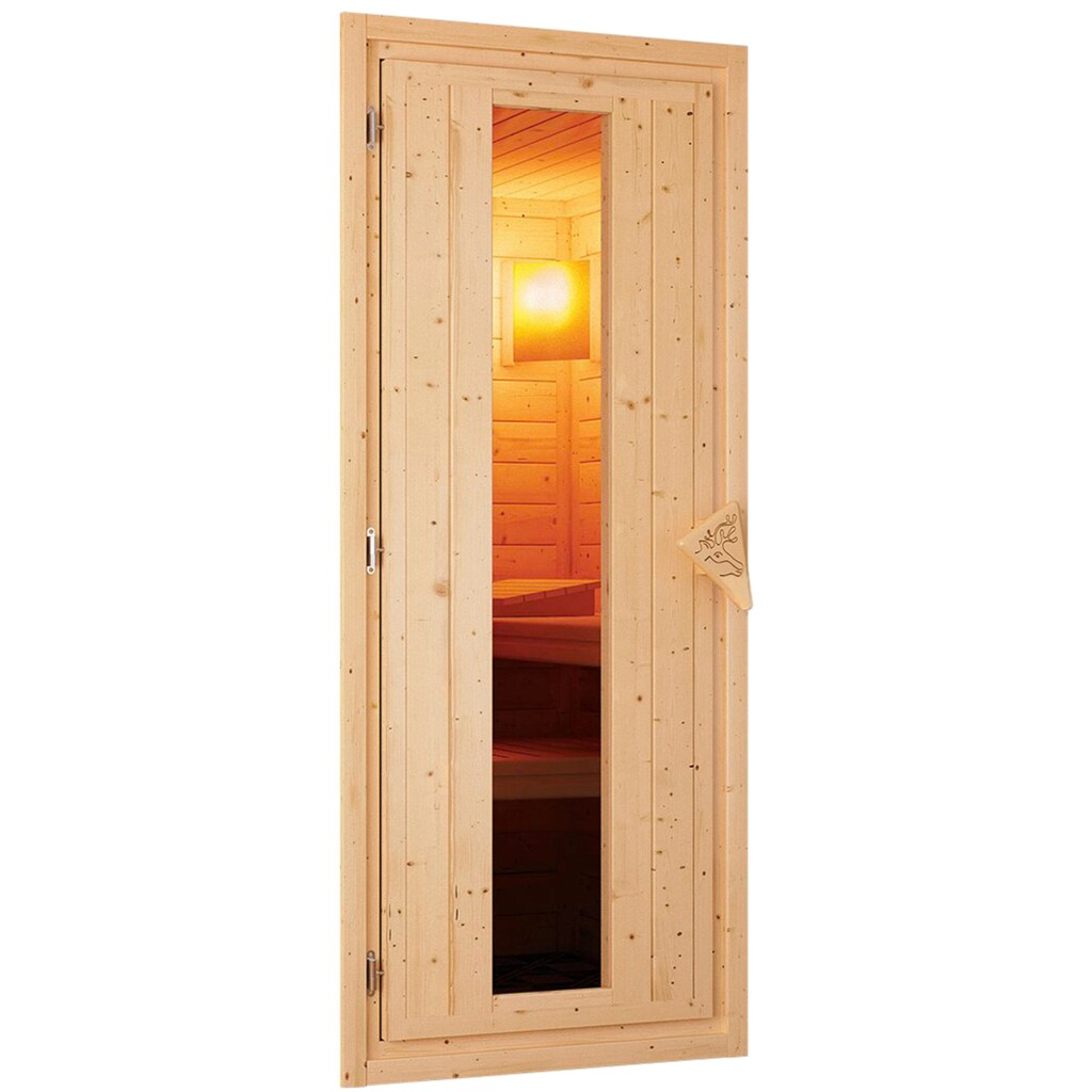 Karibu Sauna »Jarla«, (Set), 9-kW-Bio-Ofen mit externer Steuerung