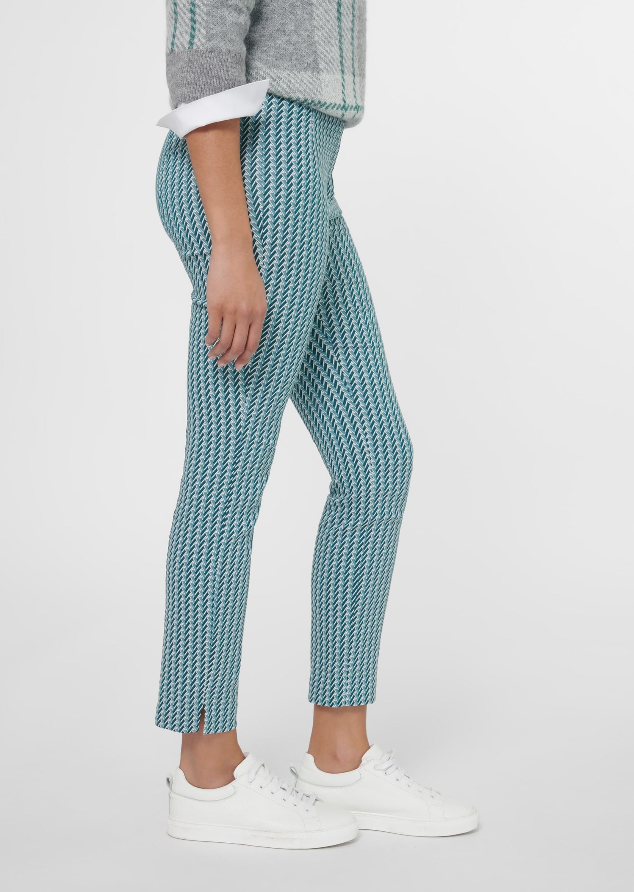 MADELEINE Stretch-Hose »Hose Schlanke Jacquard-Hose zum Schlüpfen«