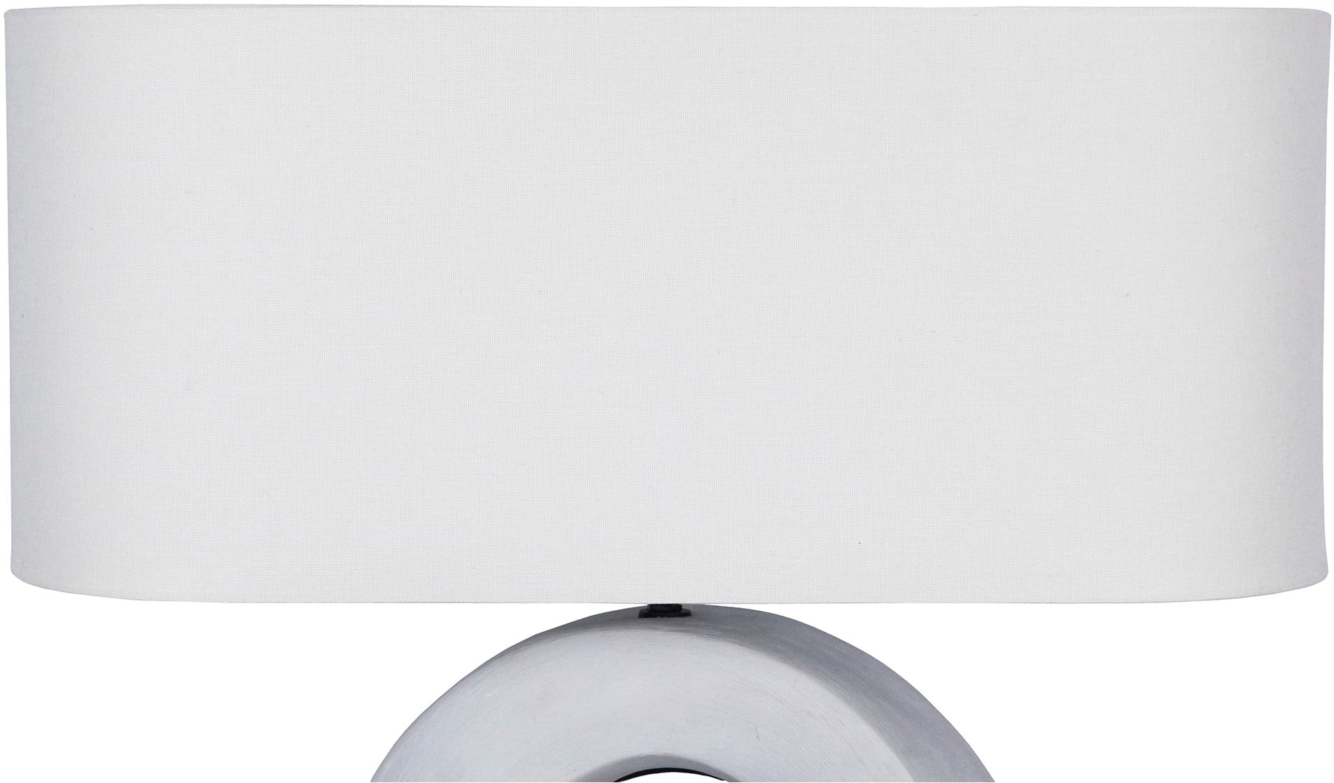 SalesFever Tischleuchte »Lureva Handbemalte Keramik trifft auf eleganten Leinenschirm« E27 1 Stk. 1x E27 bis 60 W, 55x55 cm, Tischlampe mit Leinenschirm