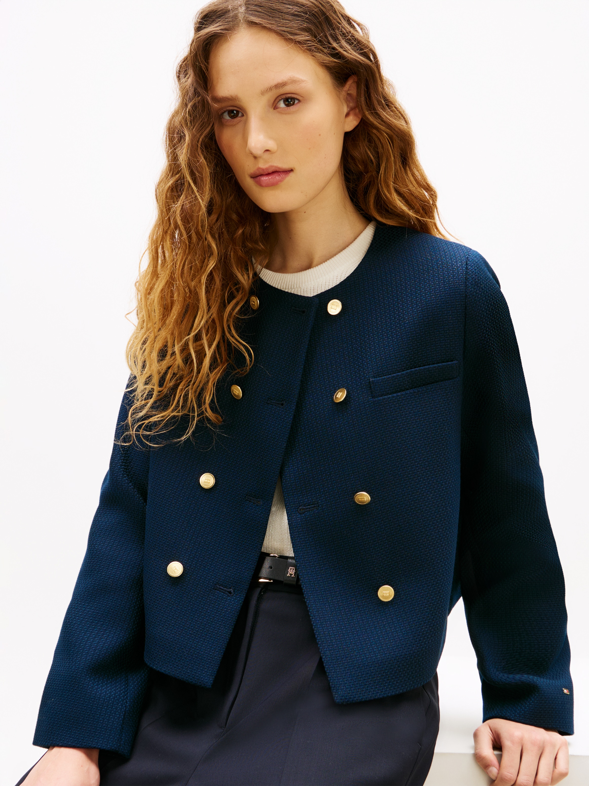 Tommy Hilfiger Kurzblazer »PREPPY TEXTURE LADY JACKET«