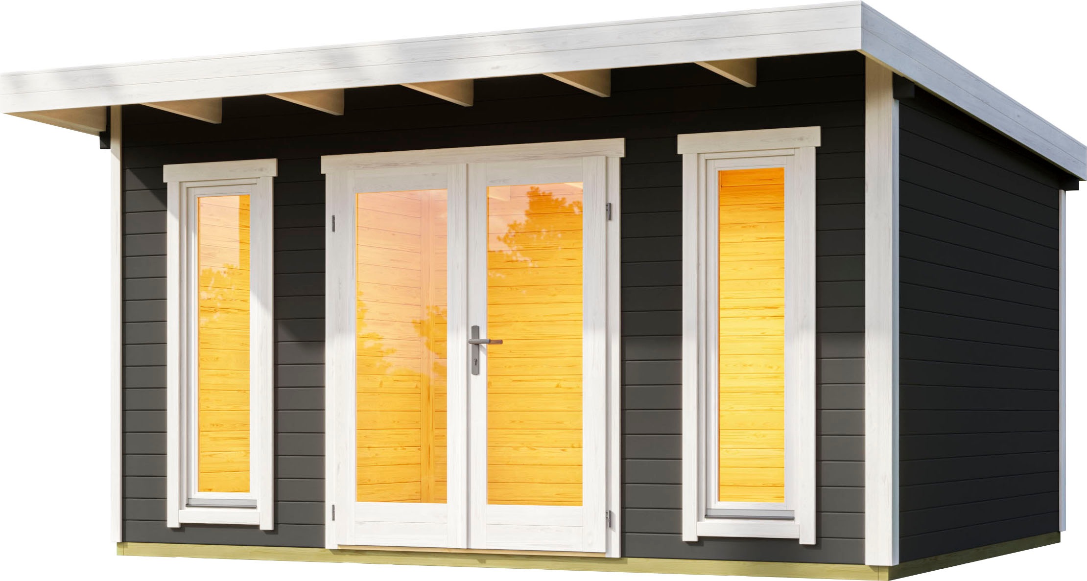 LASITA MAJA, Gartenhaus »SICILY«, carbongrau, Holzwerkstoff, Fußboden im Gartenhaus, carbongrau