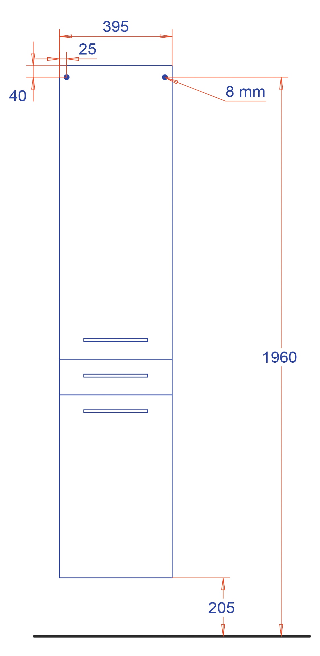 welltime Hochschrank »Florida« Breite 40 cm, mit Türdämpfern