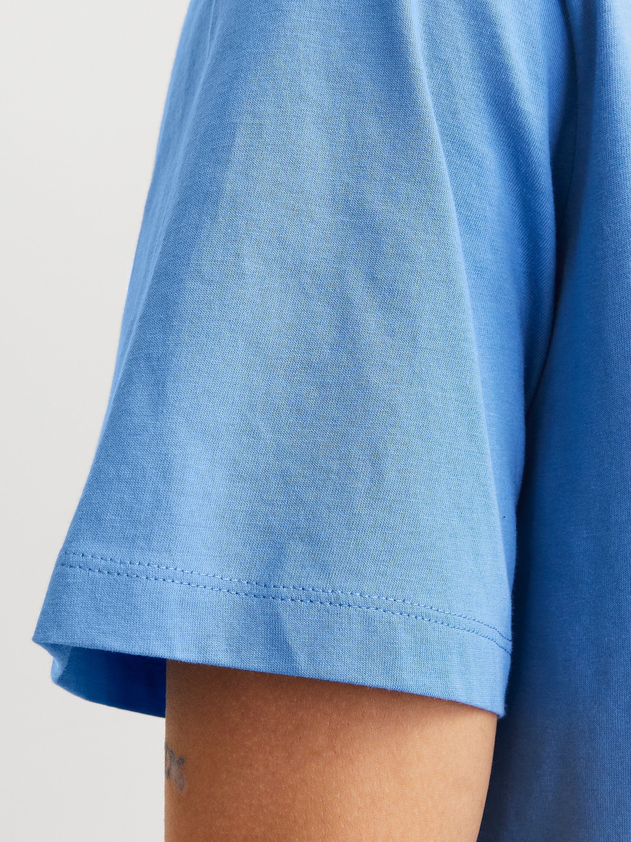Jack & Jones Rundhalsshirt »JJELOGO TEE SS O-NECK 2 COL SS25 SN«, mit Logo Print