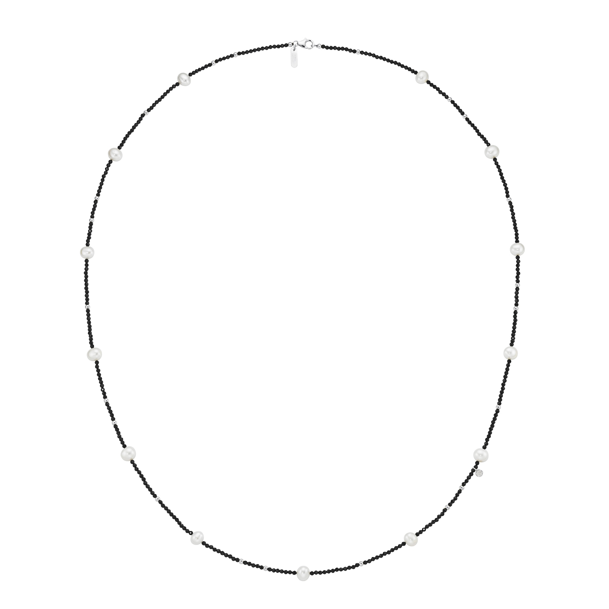 GIORGIO MARTELLO MILANO Collier »Collier mit Süßwasser-Perlen und Ziersteinen, Silber 925«