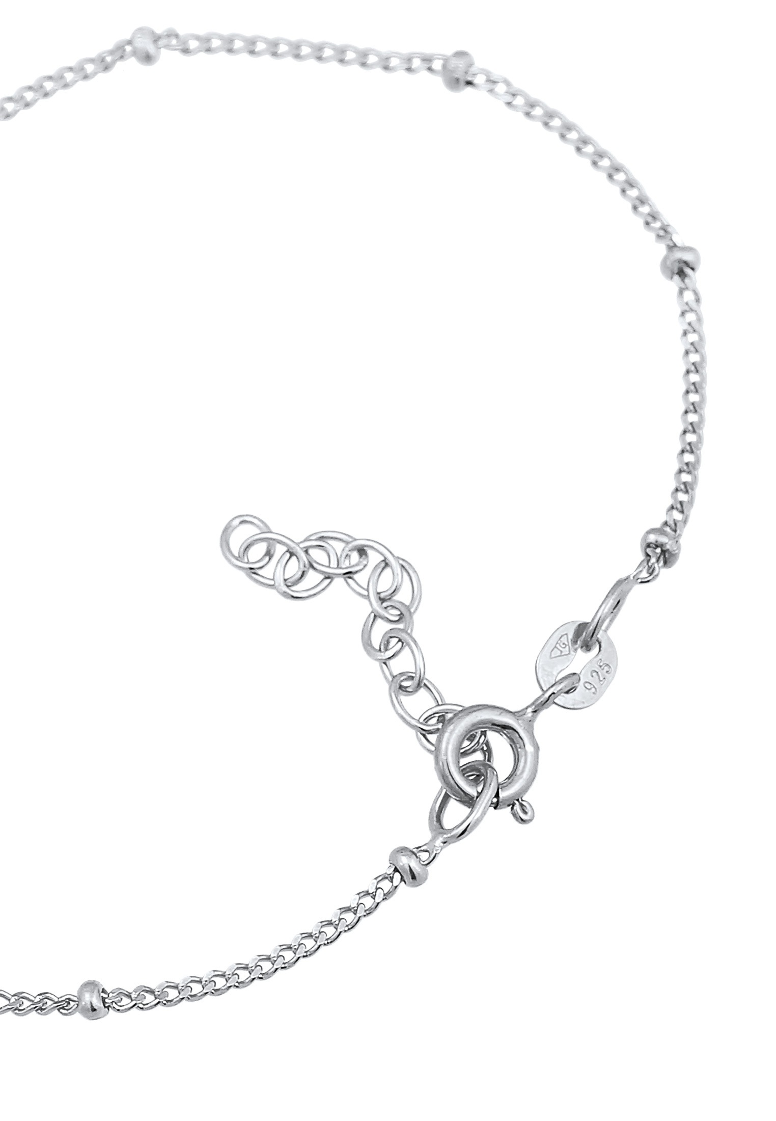 Elli Armkette »Armband Herzchen Kugelkette Liebe Romantik 925 Silber«