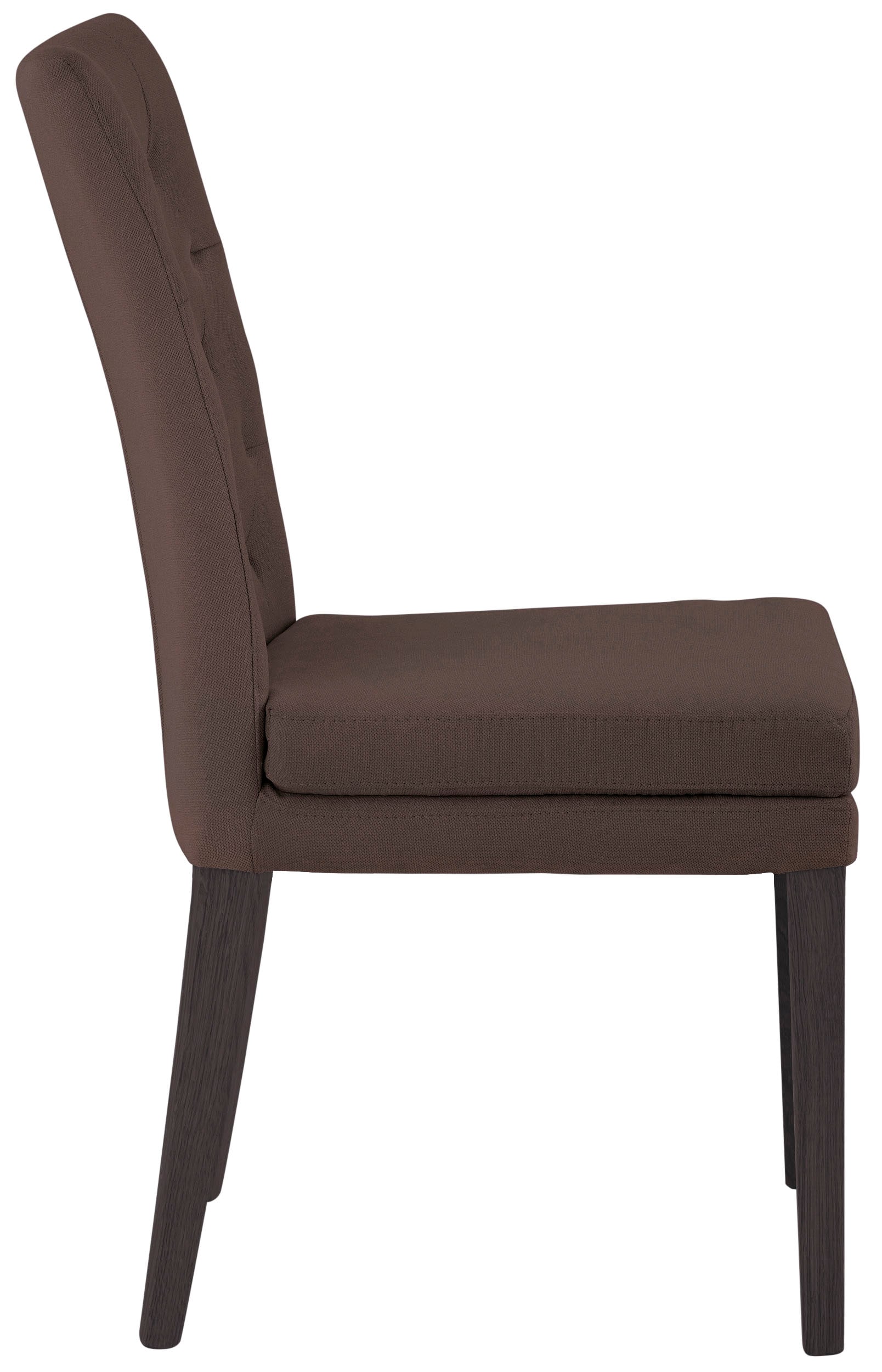 Home affaire 4-Fußstuhl »Colorado«, (Set), 4 St., Luxus-Microfaser, Beine aus Buche, wengefarben lackiert, Im 2er, 4er oder 6er-Set