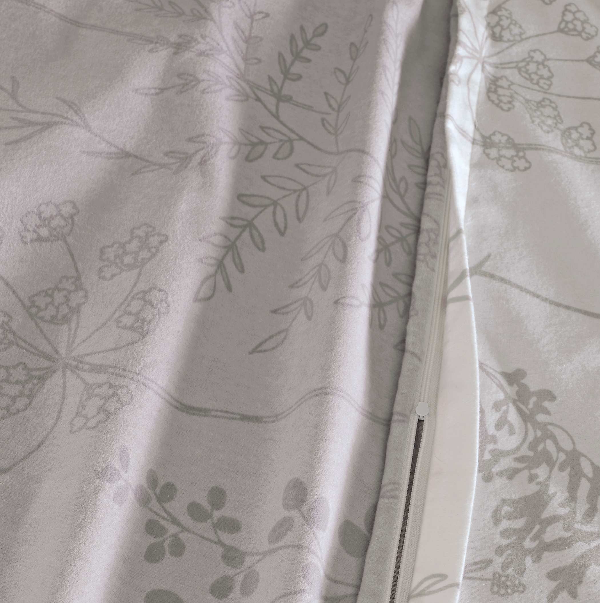 Florella Bettwäsche »»Isabel silber « Flausch-Flanell,  100% Baumwolle«