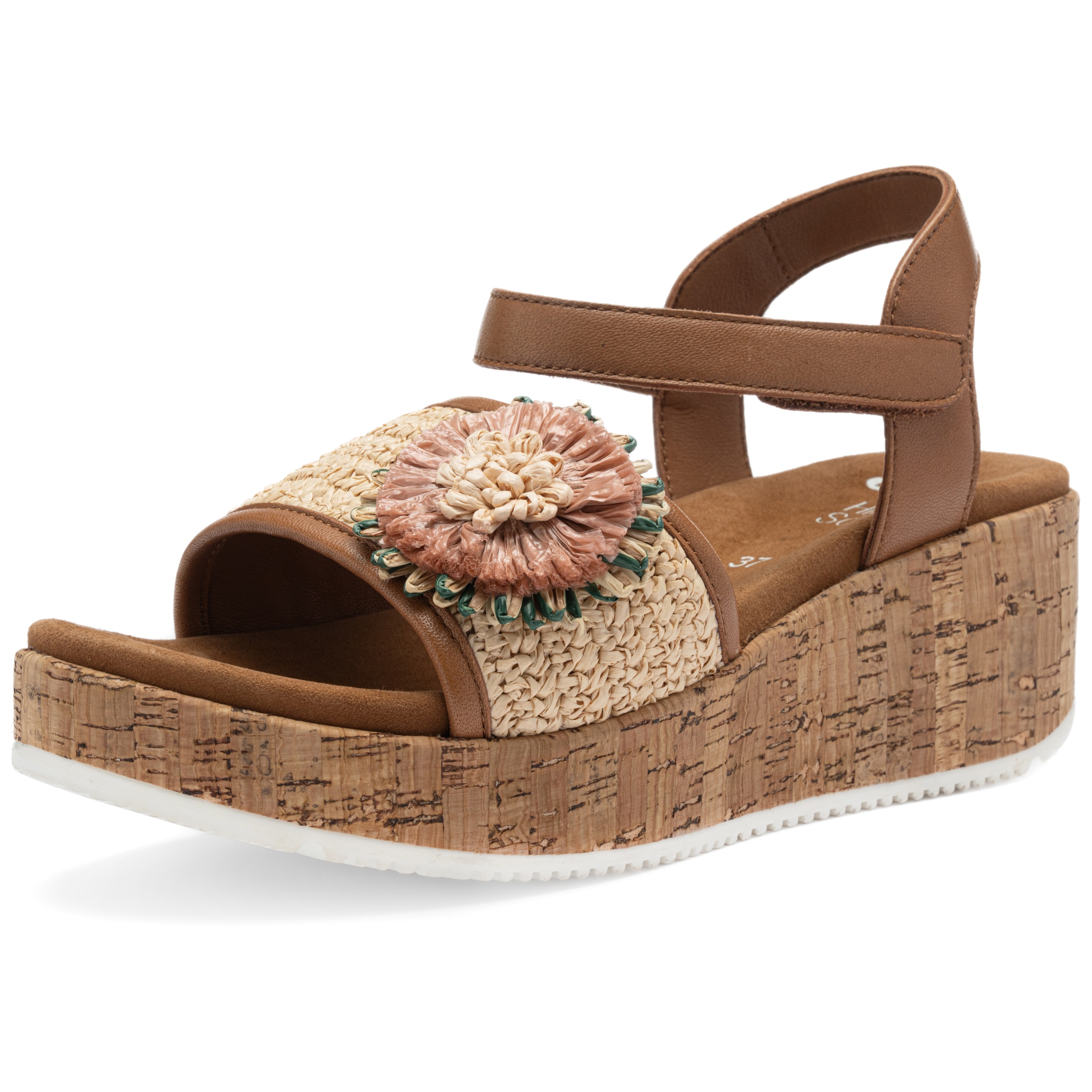 Ara Keilsandalette »RIMINI«  Plateau, Riemchensandale, Sommerschuh mit schöner Blüte, G-Weite