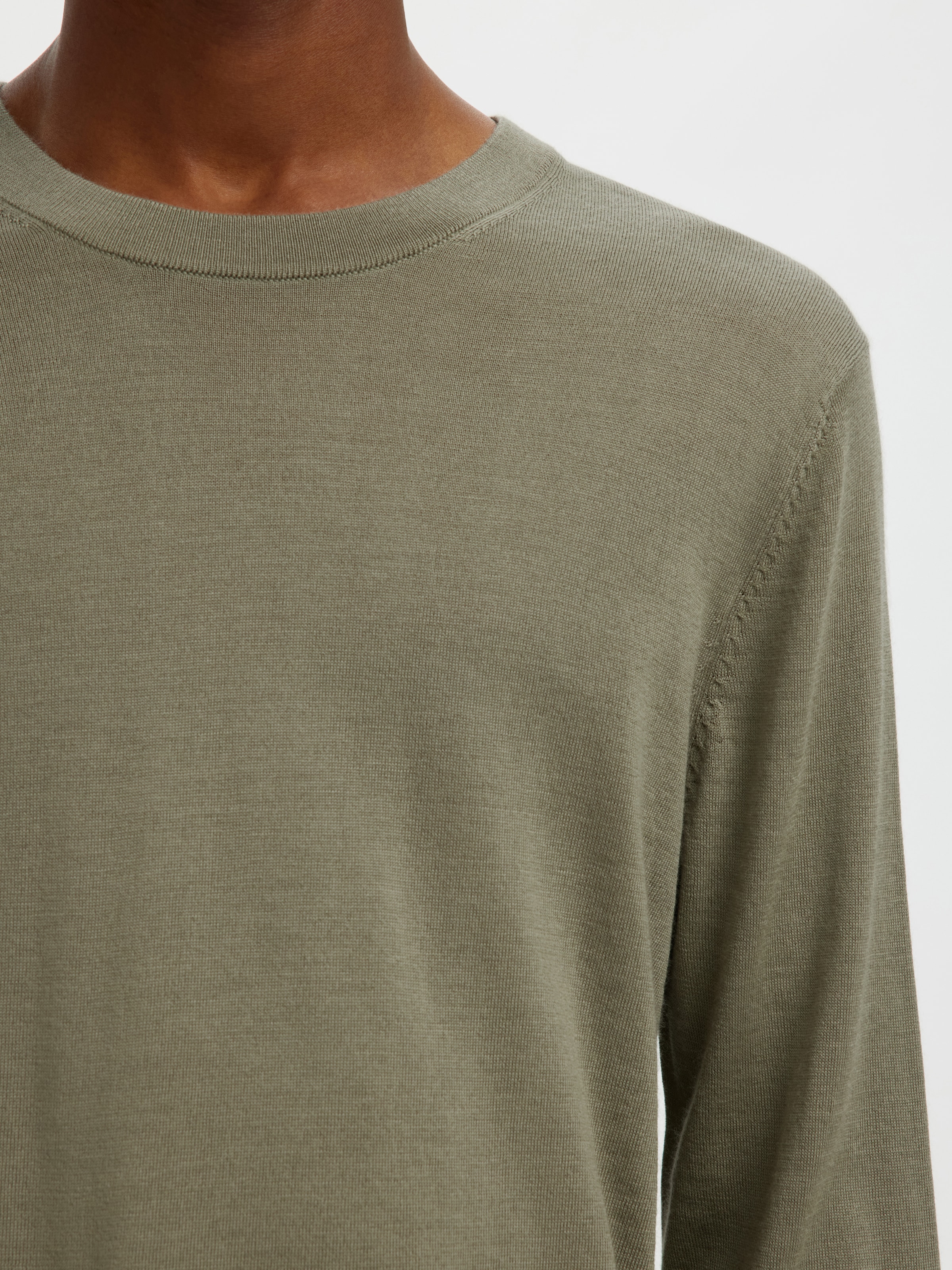 SELECTED Strickpullover »SLHTRAY LS KNIT MERINO CREW NECK NOOS« Wolle, regular fit