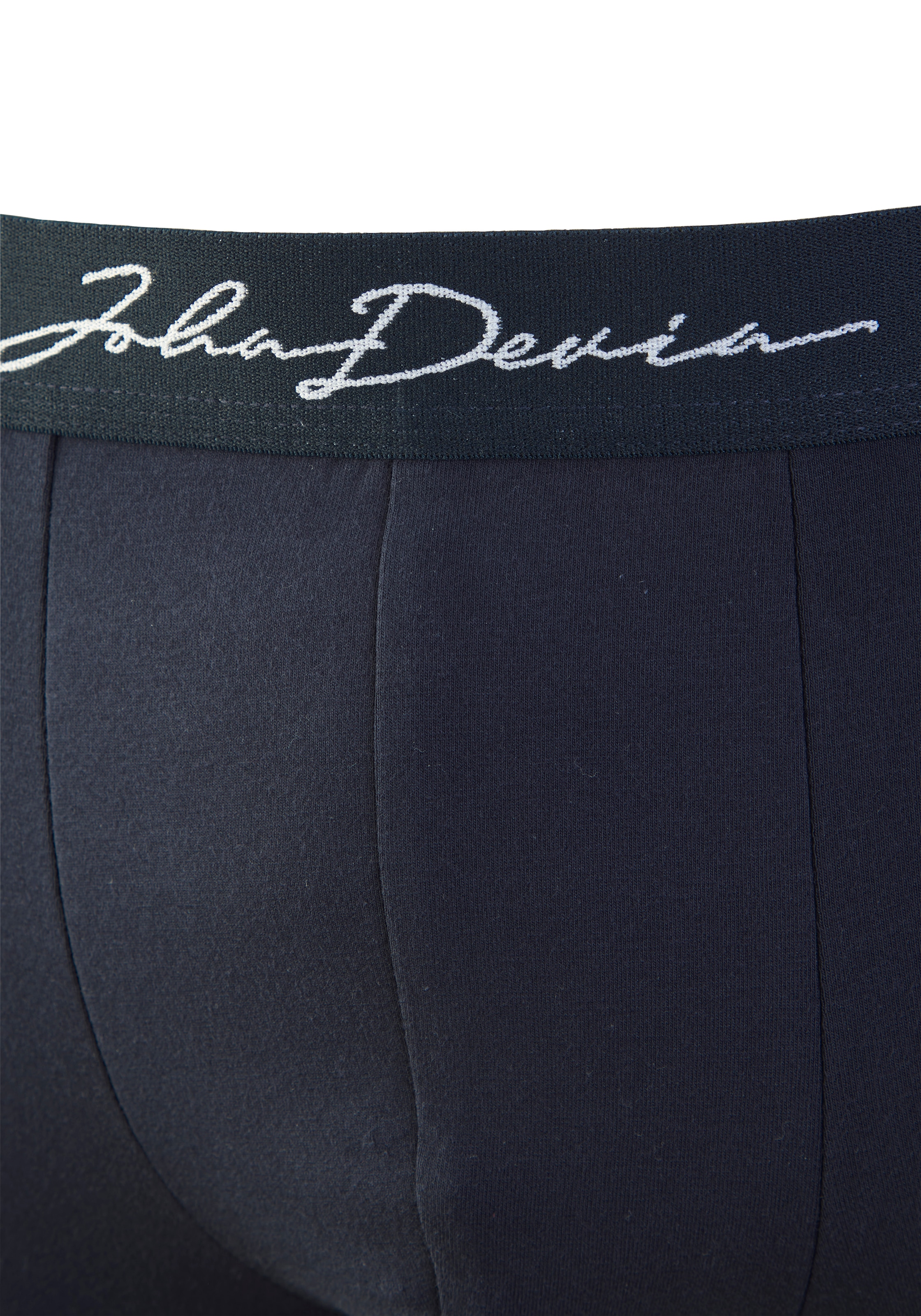 John Devin Boxer »Boxershorts für Herren« Packung, 5 Stk. mit schönem Schriftzug im Bund, Jersey-Material, unifarben