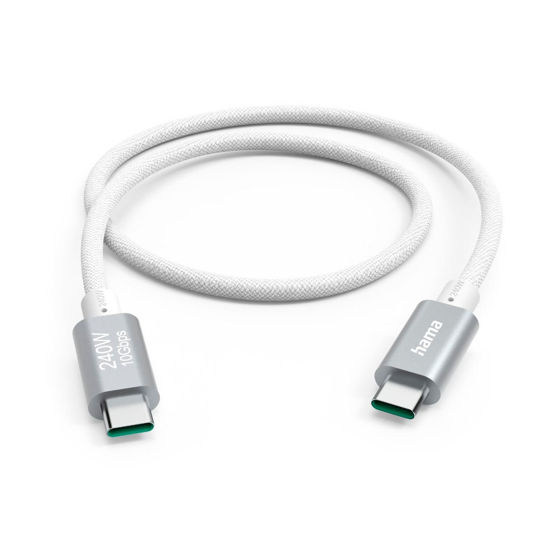 Hama USB-Kabel »Ladekabel, USB-C, 240W, "Full-Featured", 1,5m, weiß« USB Typ C | USB-C USB-C 150 cm Datenübertragung, Schnellladefunktion