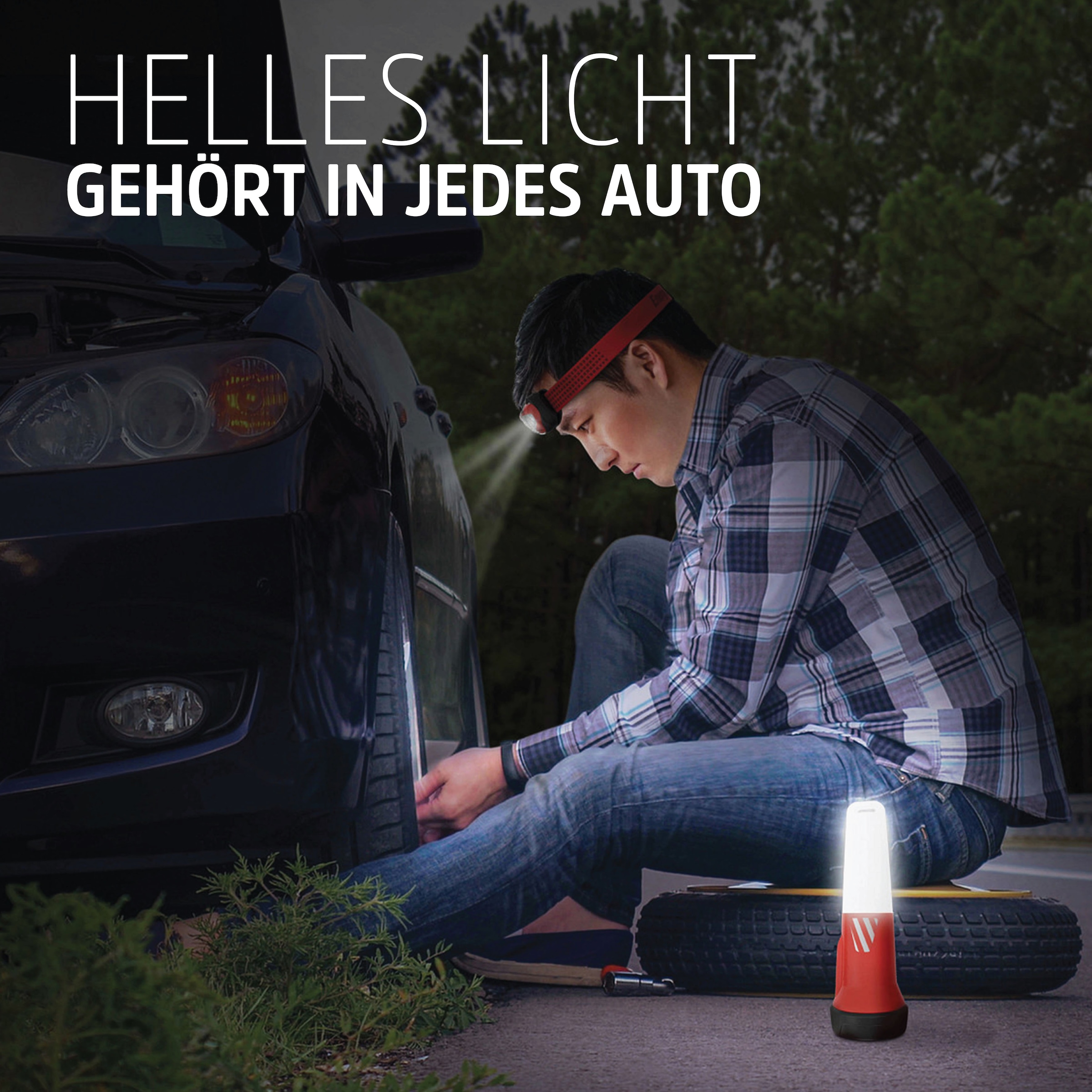 Energizer Taschenlampe bei Kit (Headlight+ Notfalllicht)« »Auto Notfall 2in1