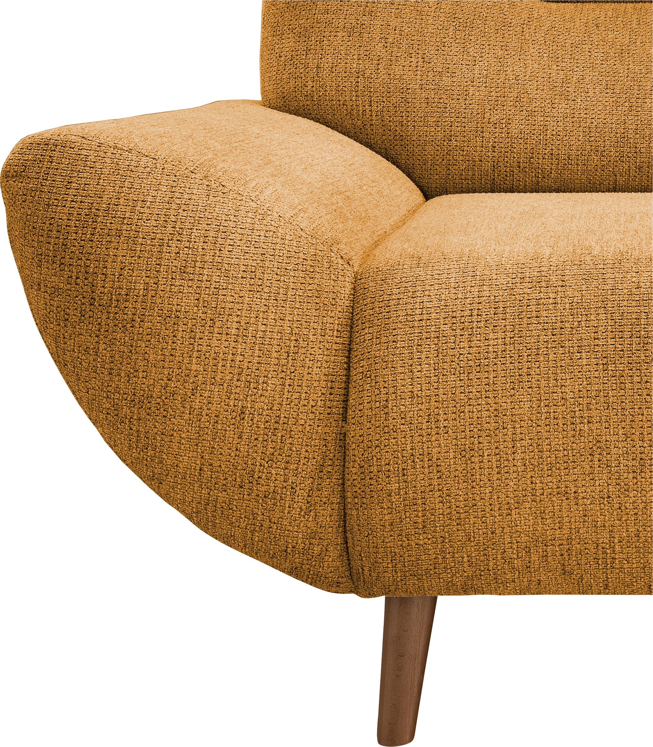 INOSIGN 3-Sitzer »Drago, elegant und zeitlos, komfortabel, mit Holzfuß« frei im Raum stellbar, inkl. 1 Zierkissen