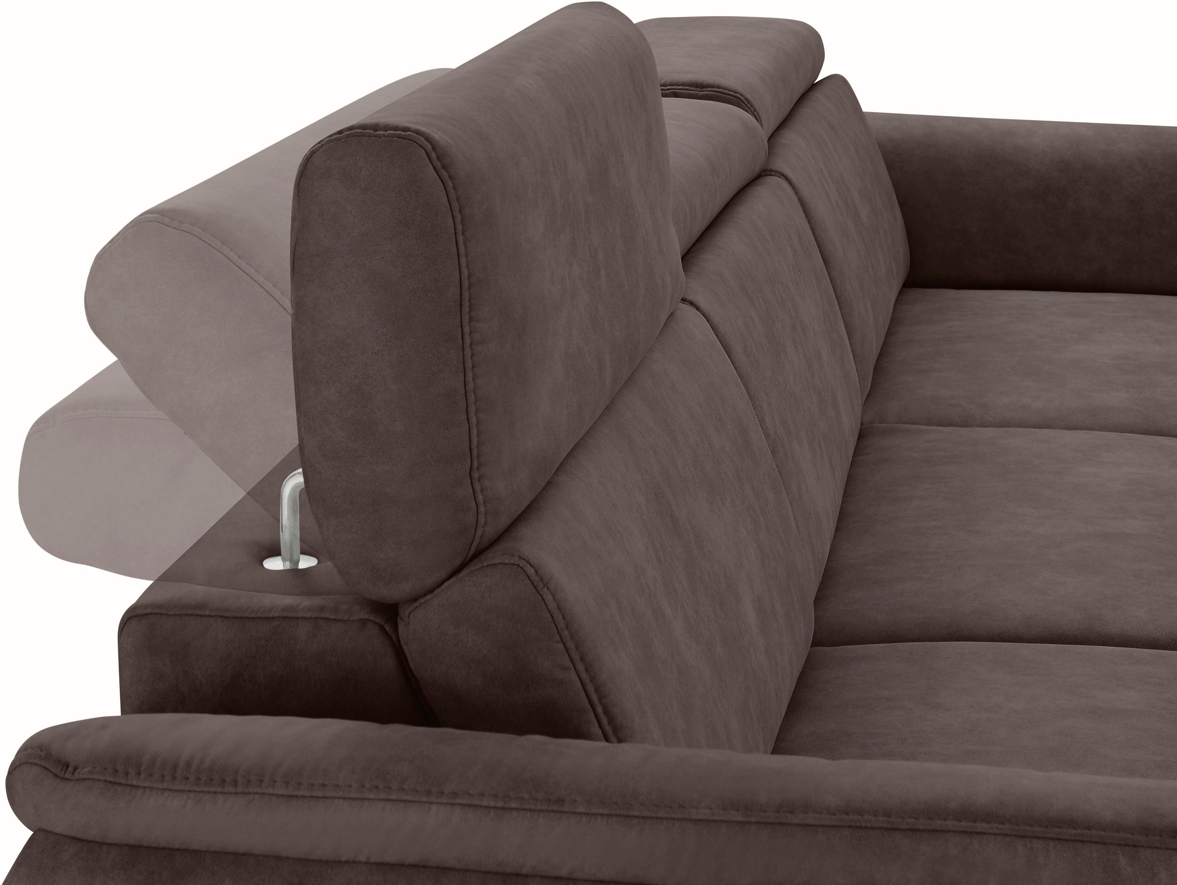 sit&more Ecksofa »Avignon L-Form«, Kopfteilverstellung, wahlweise mit Bettfunktion und Bettkasten