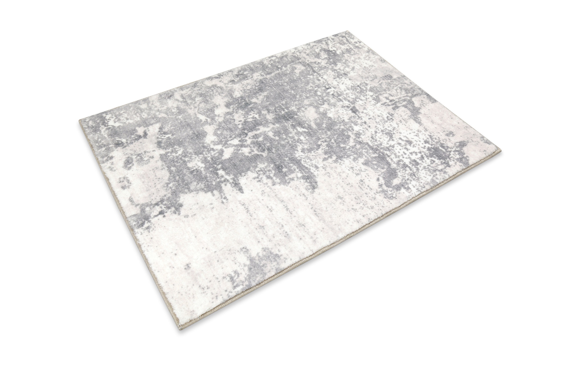 Wecon home, Badematte »Samu« Höhe 5 mm Marmor Design, waschbar, rutschfest, schnell trocknend, Badteppich, platin grau, Polyester, rechteckig (55 cm x