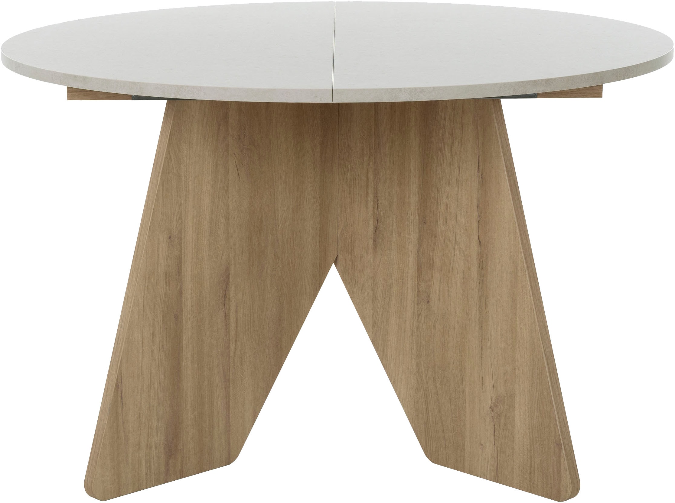 Gami Esstisch "GALEO" Runder Tisch mit 1 Ausziehplatte
