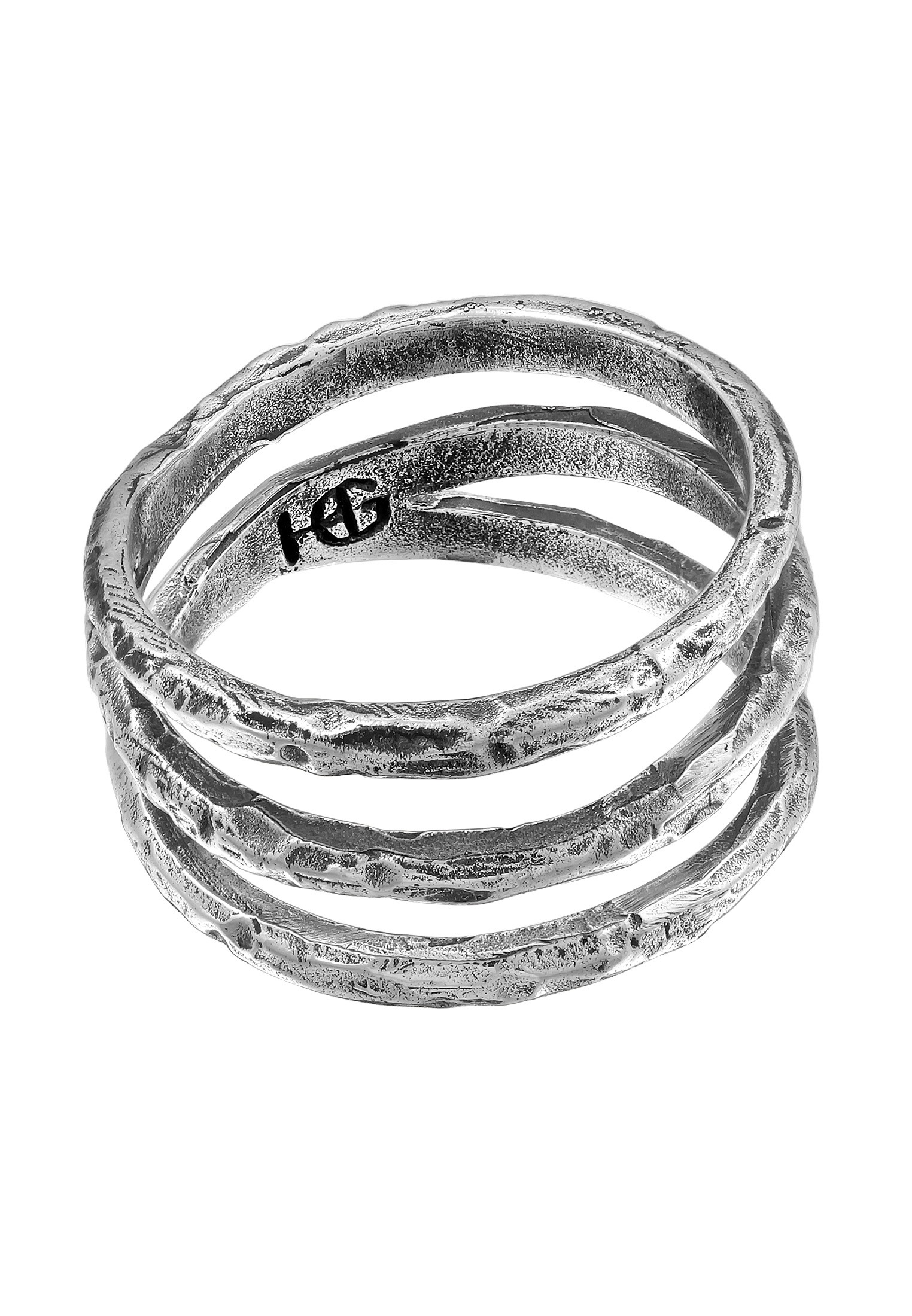 HAZE & GLORY Silberring »Ring Bandring - Comes around goes around 925 Silber«