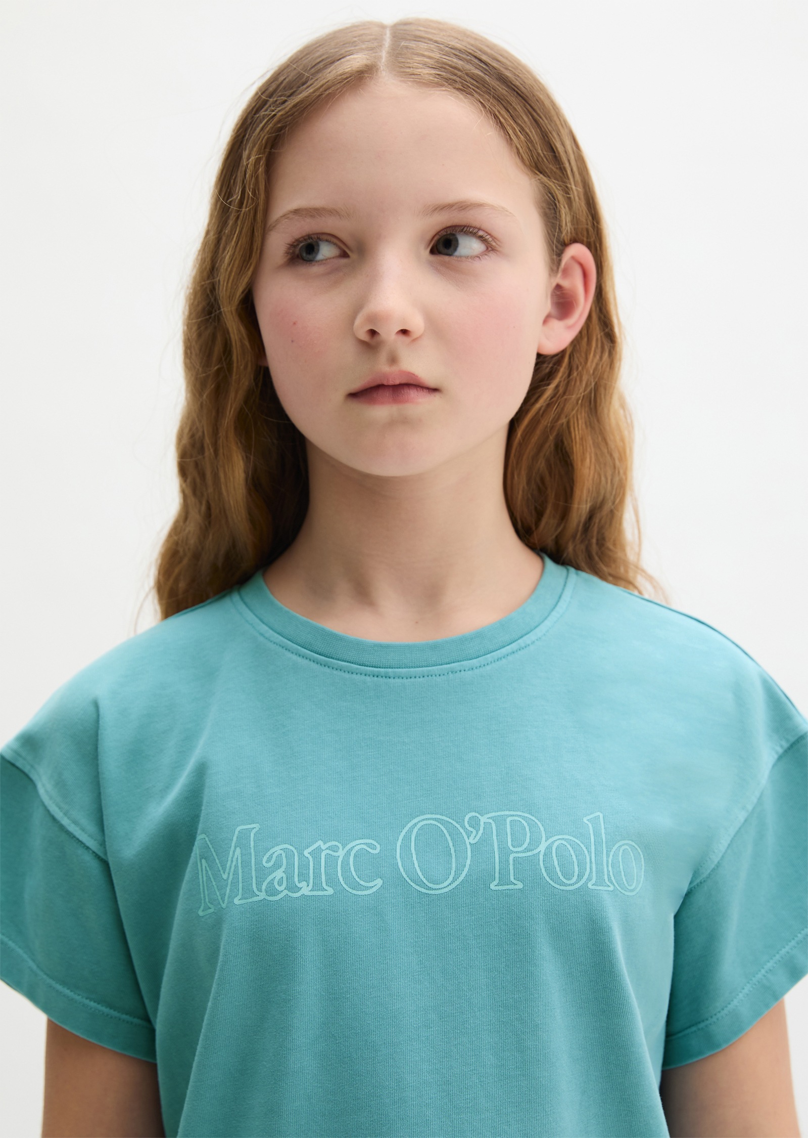 Marc O'Polo Junior Jerseykleid Ohne Taschen für Mädchen, gerade geschnitten, mit coolem Brustprint