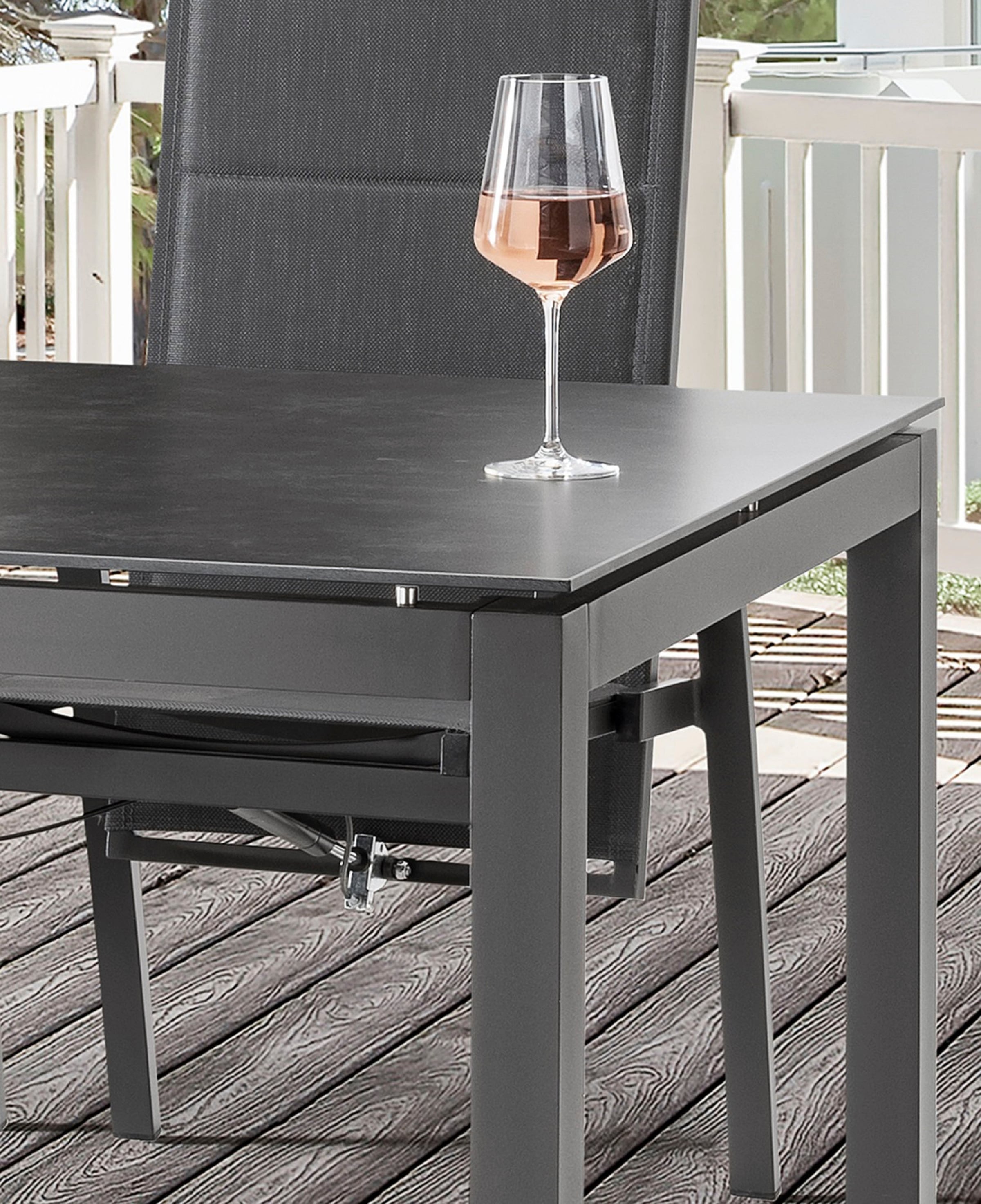 Destiny Garten-Essgruppe »COSTA CREMONA« 5 Stk. tlg. 4 Hochlehner Textilene, 1 Tisch 160x90x74 cm