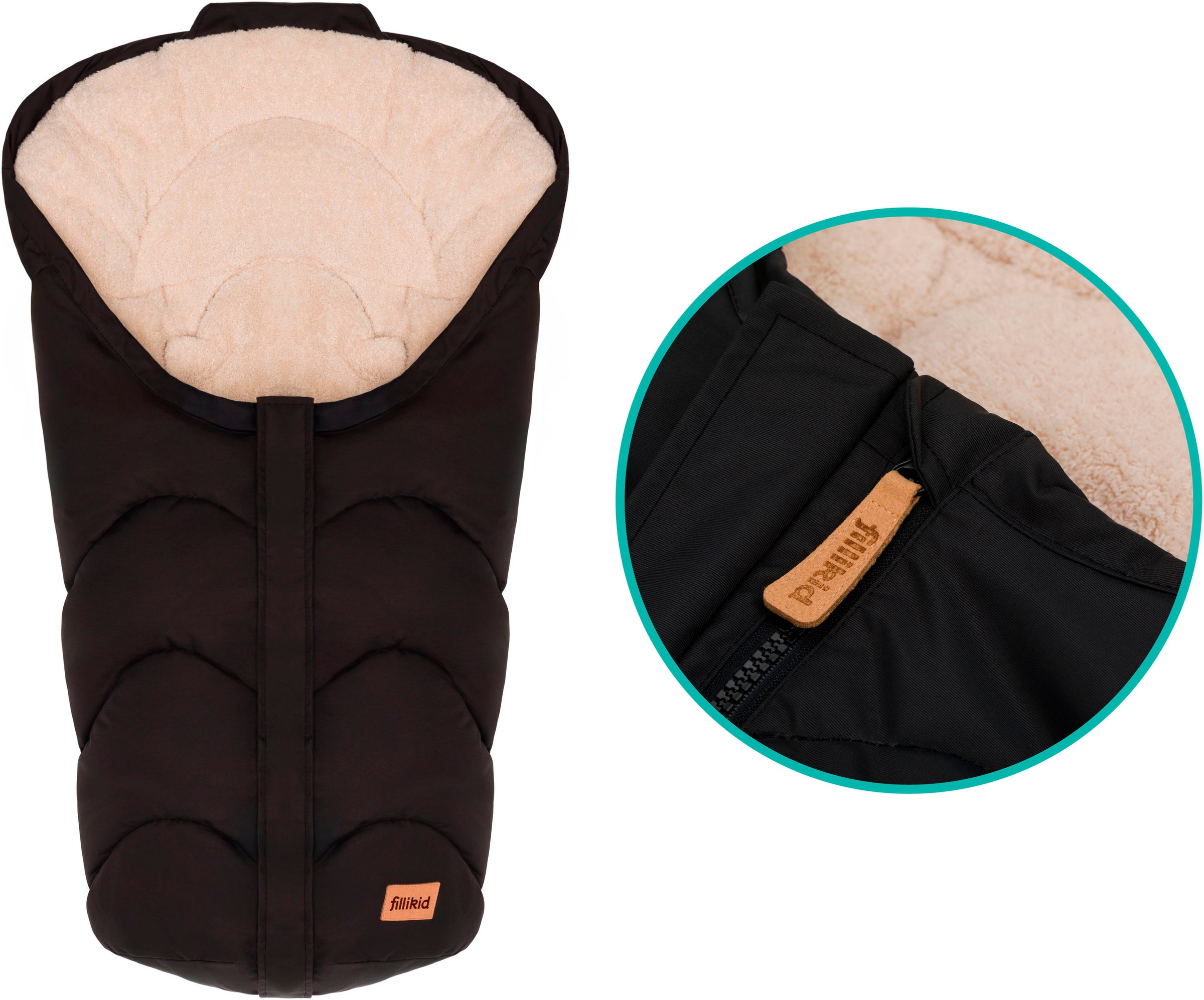 Fillikid Fußsack »Torre, Winterfußsack Gr. 0« für Autositze Gr. 0 und Kinderwagen