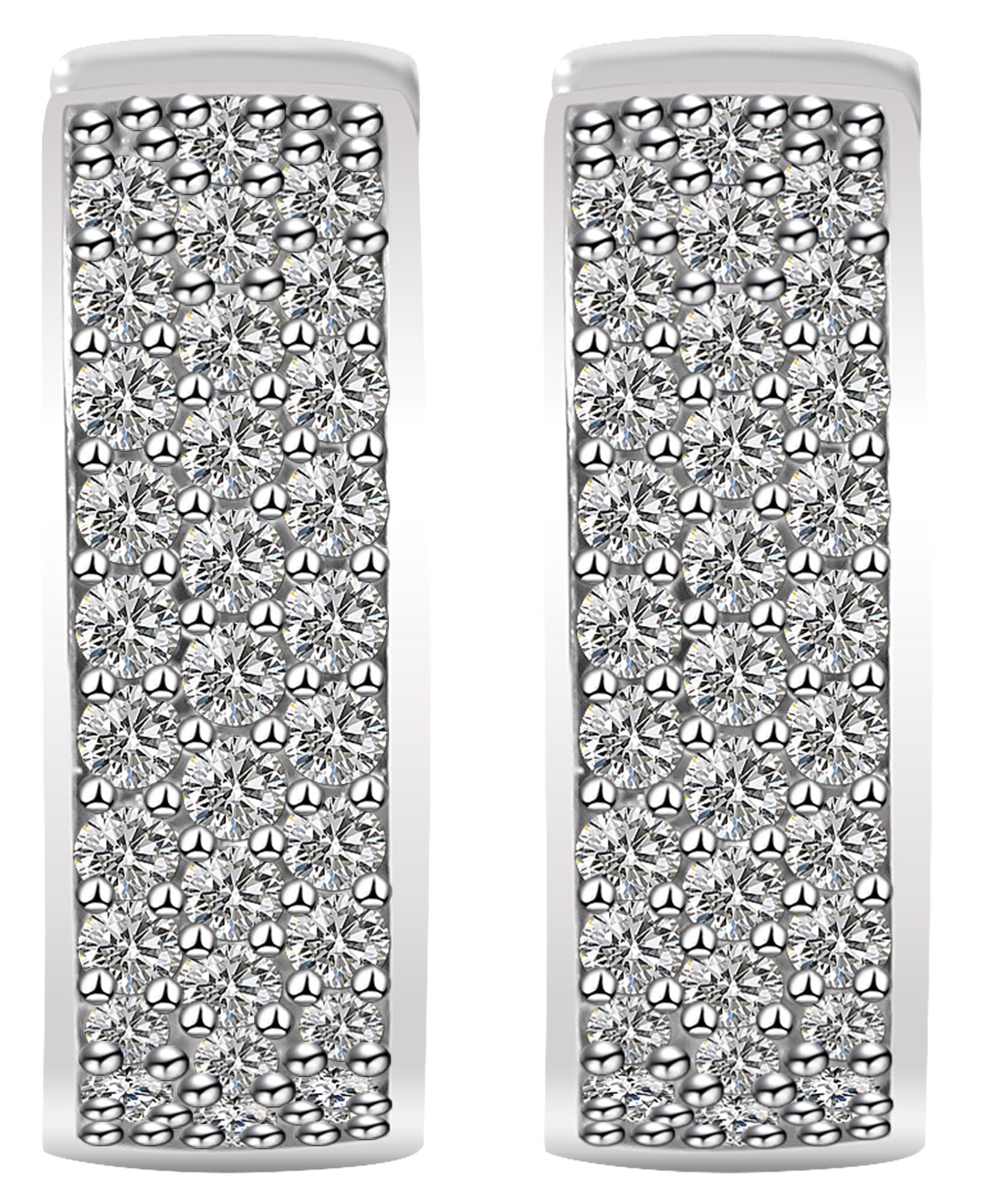 Adelia´s Paar Creolen »Damen Ohrringe ¿ Klappcreole aus 925 Silber mit Zirkonia«