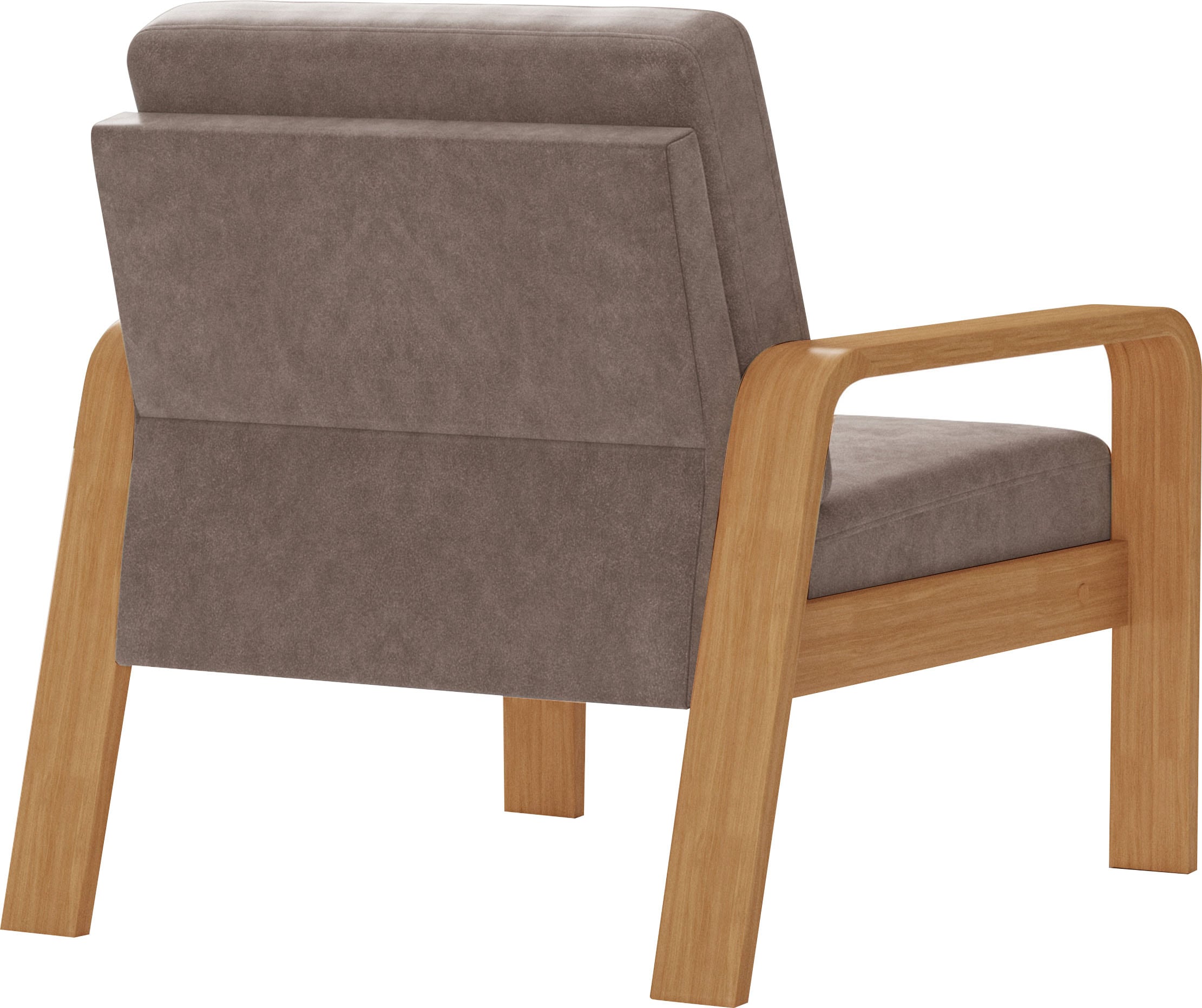 sit&more Sessel »Kolding«, Armlehnen aus eichefarbigem Buchenholz, verschiedene Bezüge und Farben